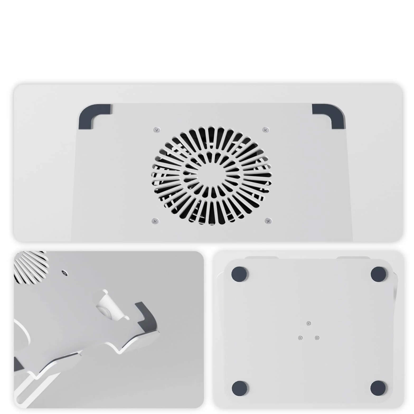 Podstawka Chłodząca Stabilny Podkładka Chłodząca Pod Notebooka Z Odłączaną Termoelektryczną Chłodnicą, Regulowana Wysokość Cichy Biurko(White,Rotate)