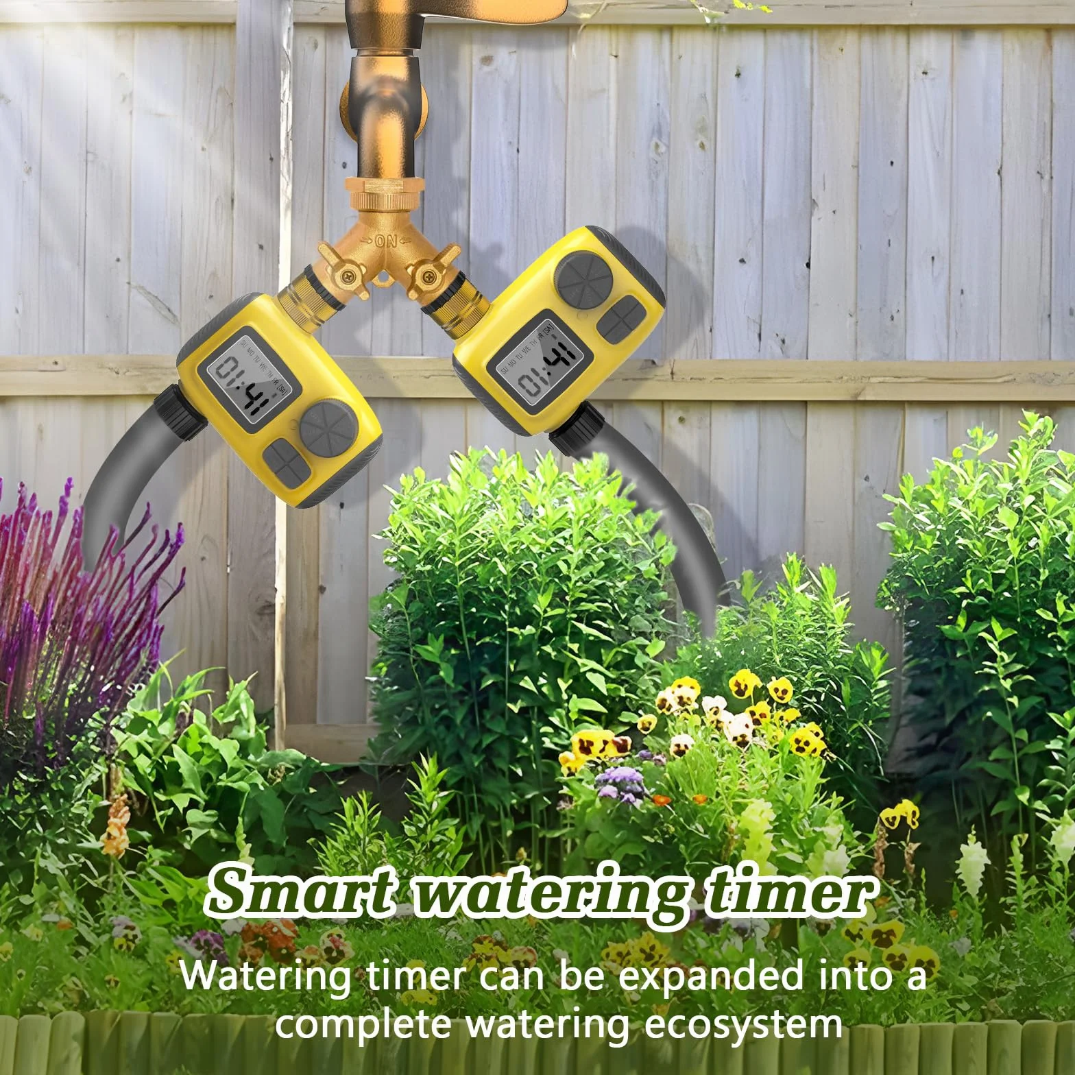 Timer nawadniania z wyświetlaczem LCD Najnowszy system automatycznego nawadniania z 3 niezależnymi programami nawadniania, timer nawadniania posiada funkcję opóźnienia deszczu