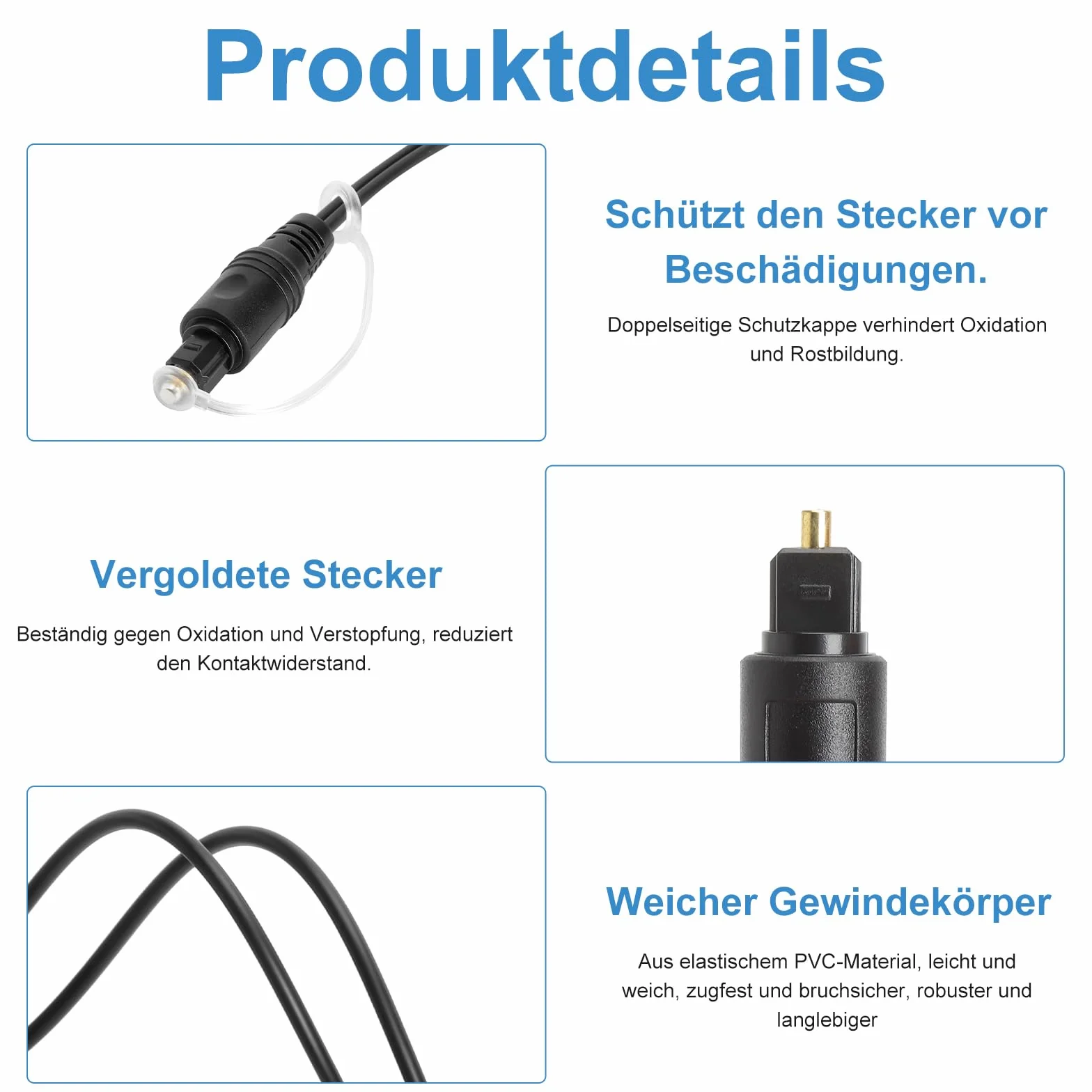 TNSLAND Toslink Digital Optical Splitter Adapter kabel 1 na 2 wyjścia, 32 cm kabel audio SPDIF rozszerzenie, splitter SPDIF kabel audio wejście 2 gniazda 1 wtyczka do kina domowego, TV, odtwarzacz DVD