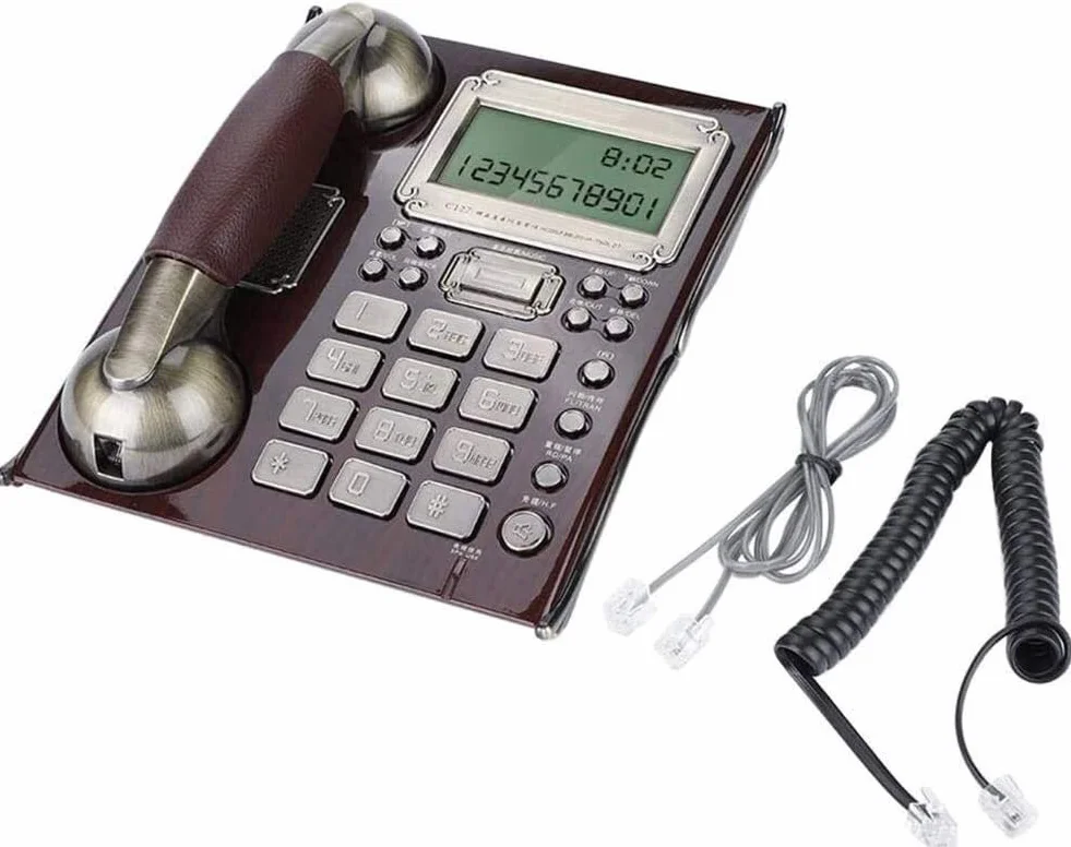 Telefon domowy Telefon dla seniorów Telefon stacjonarny Europejski telefon retro Telefon vintage Telefon ścienny Podwójnego zastosowania Telefon stacjonarny z regulacją głośności Wiele bud