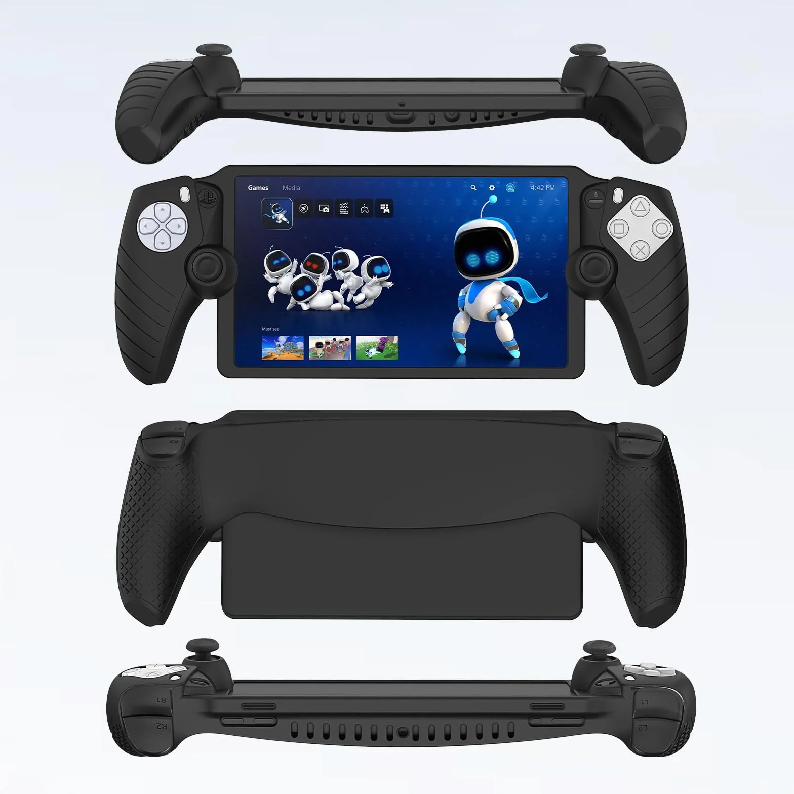 zZjoOoj Etui do Playstation Portal/PS Portal/PS5 Portal (2023), miękki silikonowy pokrowiec ochronny Case-czarny
