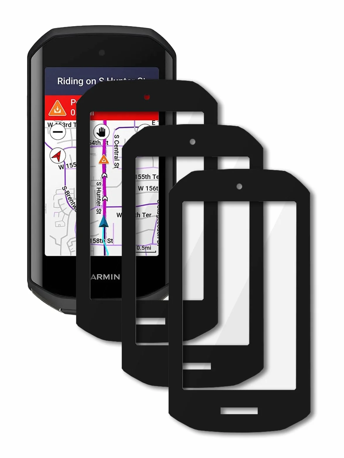 iDaPro Szklana osłona ekranu do Garmin Edge 1050 [3 szt.], pełne pokrycie, szkło hartowane, twardość 9H, odporne na zarysowania, bez pęcherzyków powietrza, łatwa instalacja