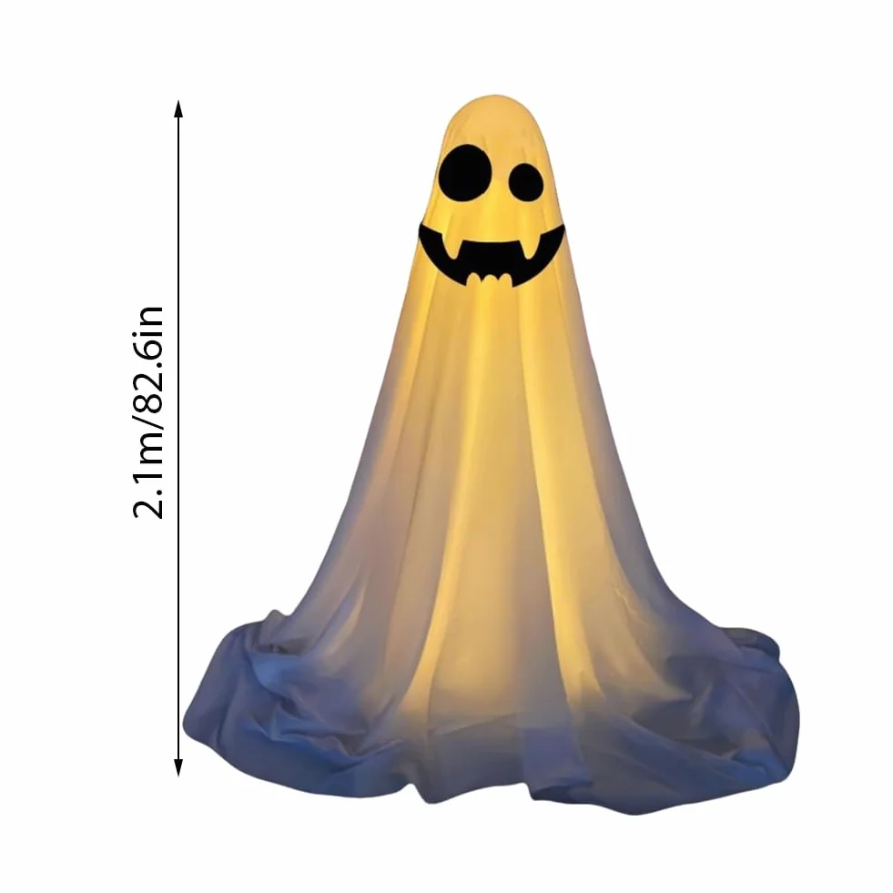 Dekoracje Halloweenowe LED na Zewnątrz Zestaw 2 Duchy