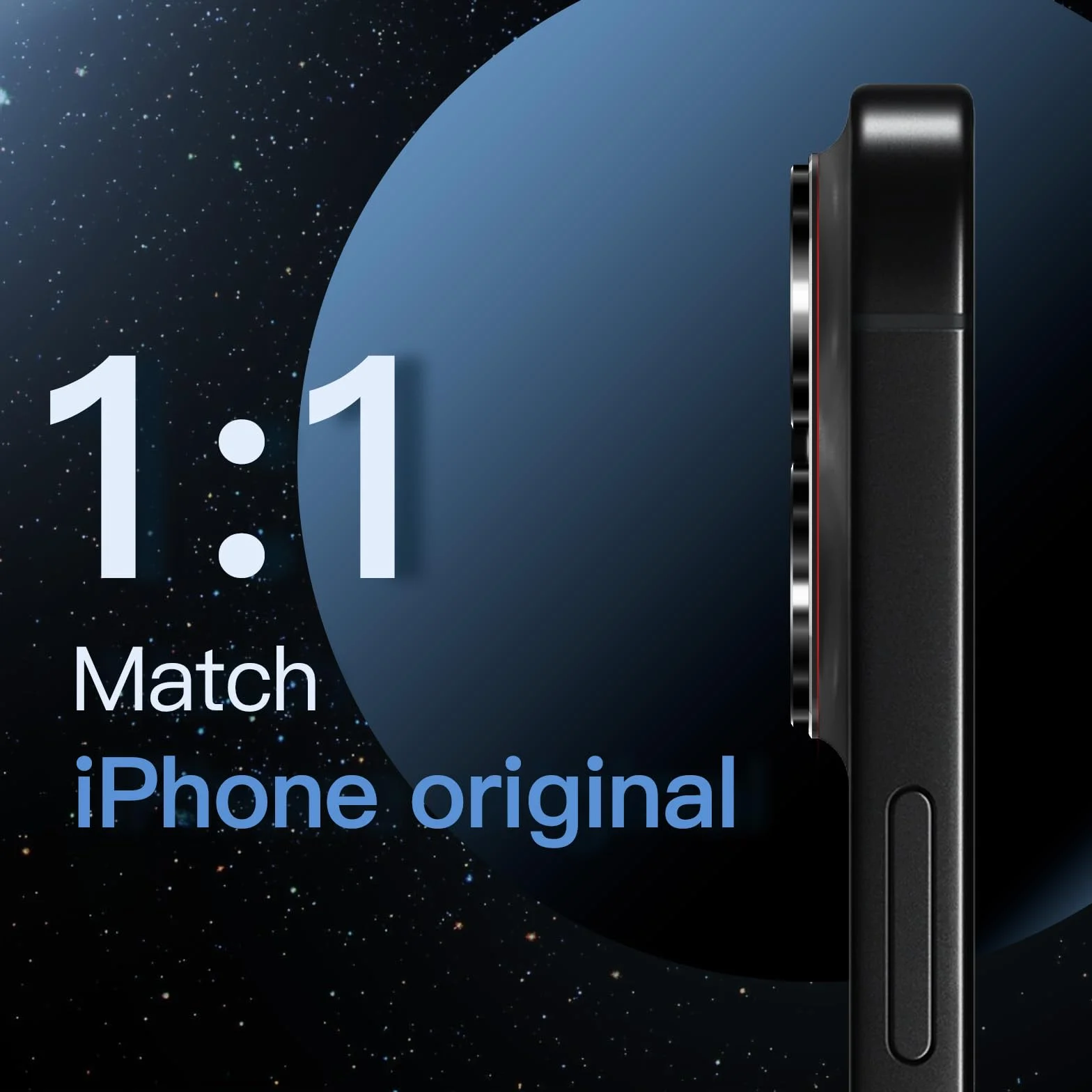 JETech Osłona Obiektywu Aparatu dla iPhone 16 Pro 6,3 Cala i iPhone 16 Pro Max 6,9 Cala, Pełna Pokrycie 9H Szkło Hartowane Osłona Pierścienia, Matowe Metalowa Płytka, 1 Sztuki (Czarny)