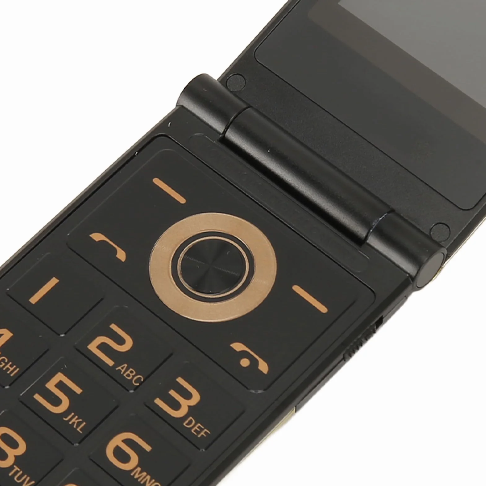 Generic YEEMI K21+ Telefon Komórkowy z klapką 4G i Dużym Przyciskiem z Podwójnym Ekranem dla Seniorów, Podstawowy Telefon Komórkowy z baterią 4800 MAh dla Osób Starszych (GOLD)