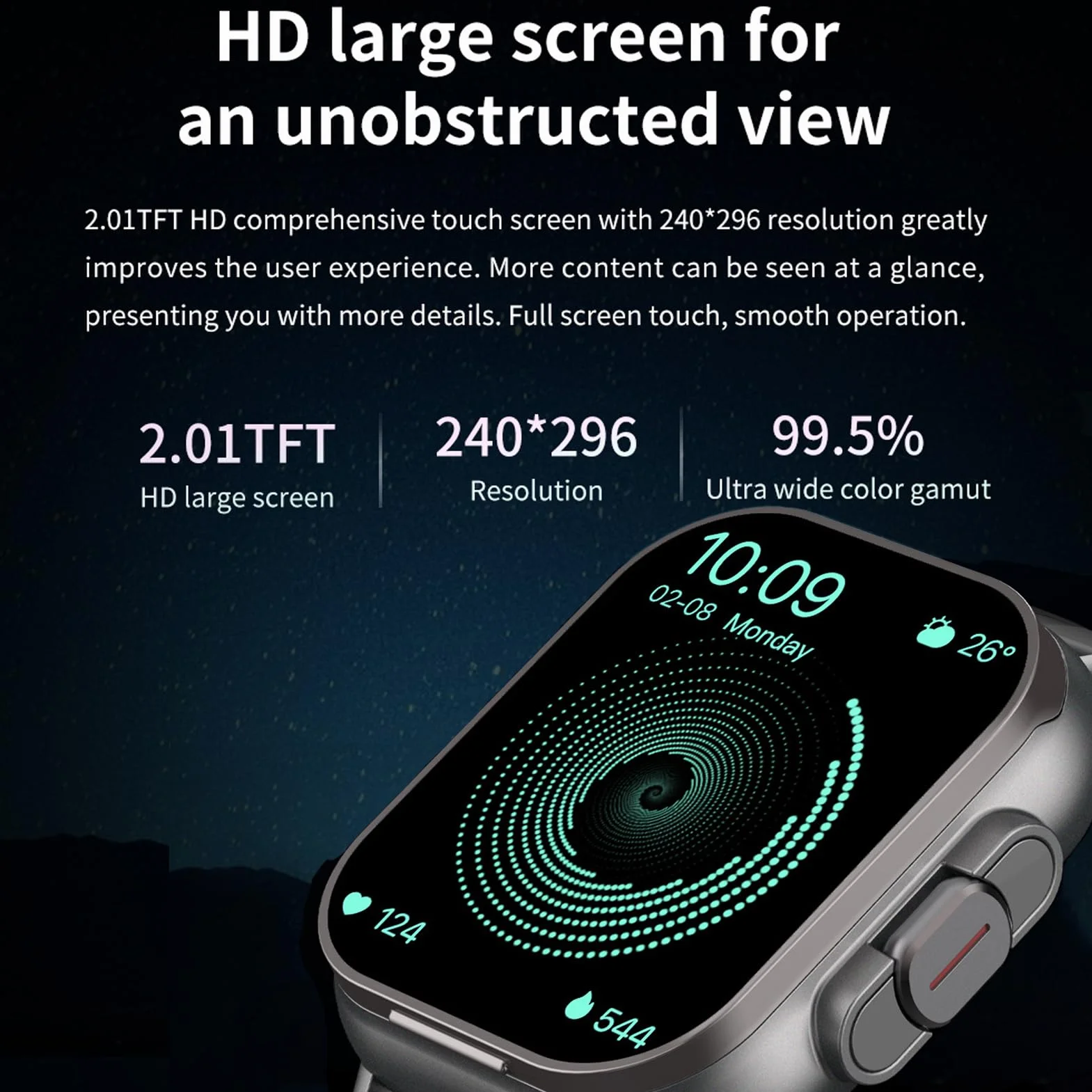 Denash 2 w 1 Smart Watch ze słuchawkami, 2,01" HD Smartwatch z funkcją telefonu, 100+ trybów sportowych, wodoszczelność IP67, zegarek sportowy z monitorem tętna, monitor snu, krokomierz, do systemu