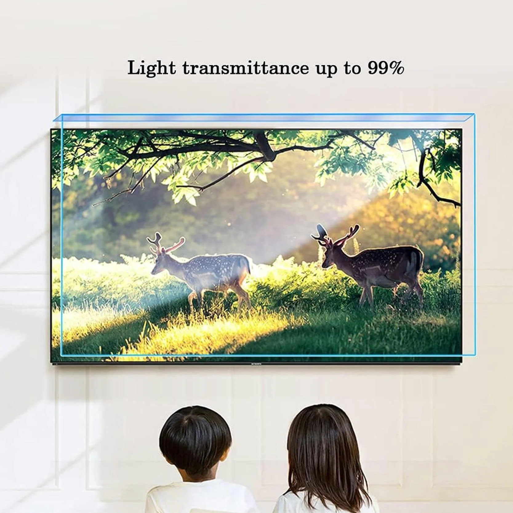 Ochraniacz monitora z filtrem niebieskiego światła - i panel chroniący przed uszkodzeniami zmniejszają zmęczenie oczu i obciążenie, do telewizora LCD 81.3 cm-127.0 cm, LED, OLED i QLED 4K