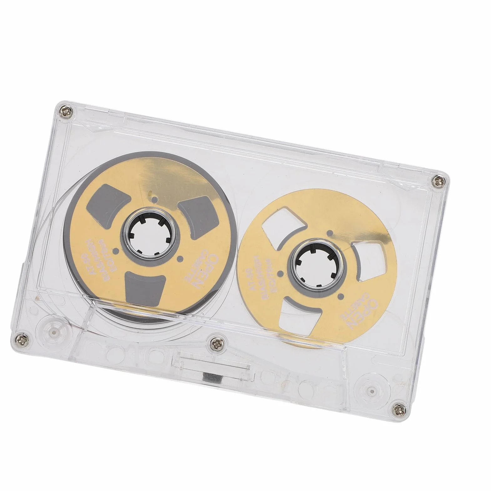 Pusta Kaseta Magnetofonowa, 50 Minut Nagrywania Dźwięku, Dwustronna Pusta Taśma, Szpula na szpulę Pusta Kaseta Audio do Nagrywania Muzyki (GOLD)