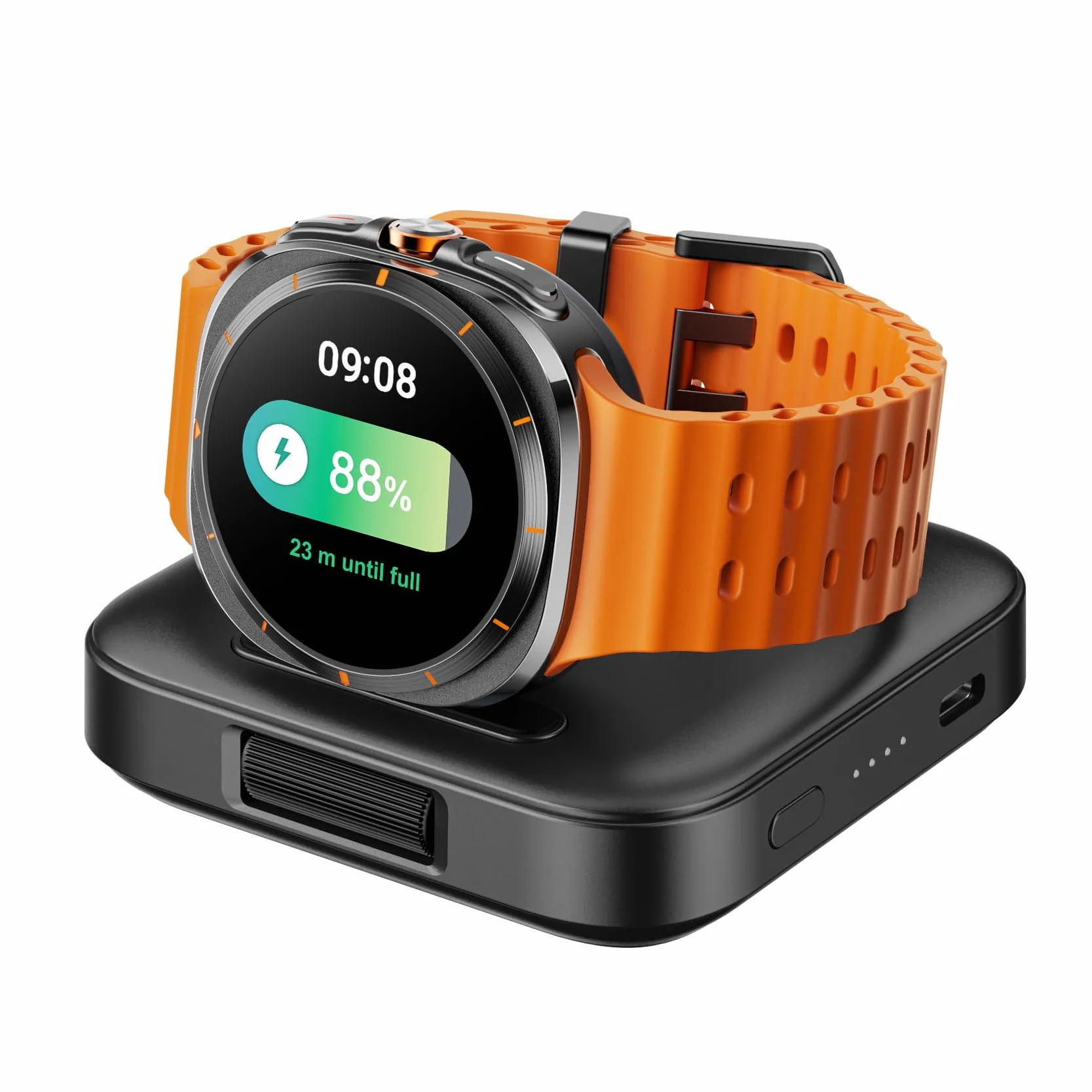 Przenośna Ładowarka dla Samsung Galaxy Watch 8/8 Classic/7/Ultra/FE/6/6 Classic/5/5 Pro/4/4 Classic/3/Active 2/Active, 1800mAh Zegarka Ładowarka do Podróży, SwanScout 303S