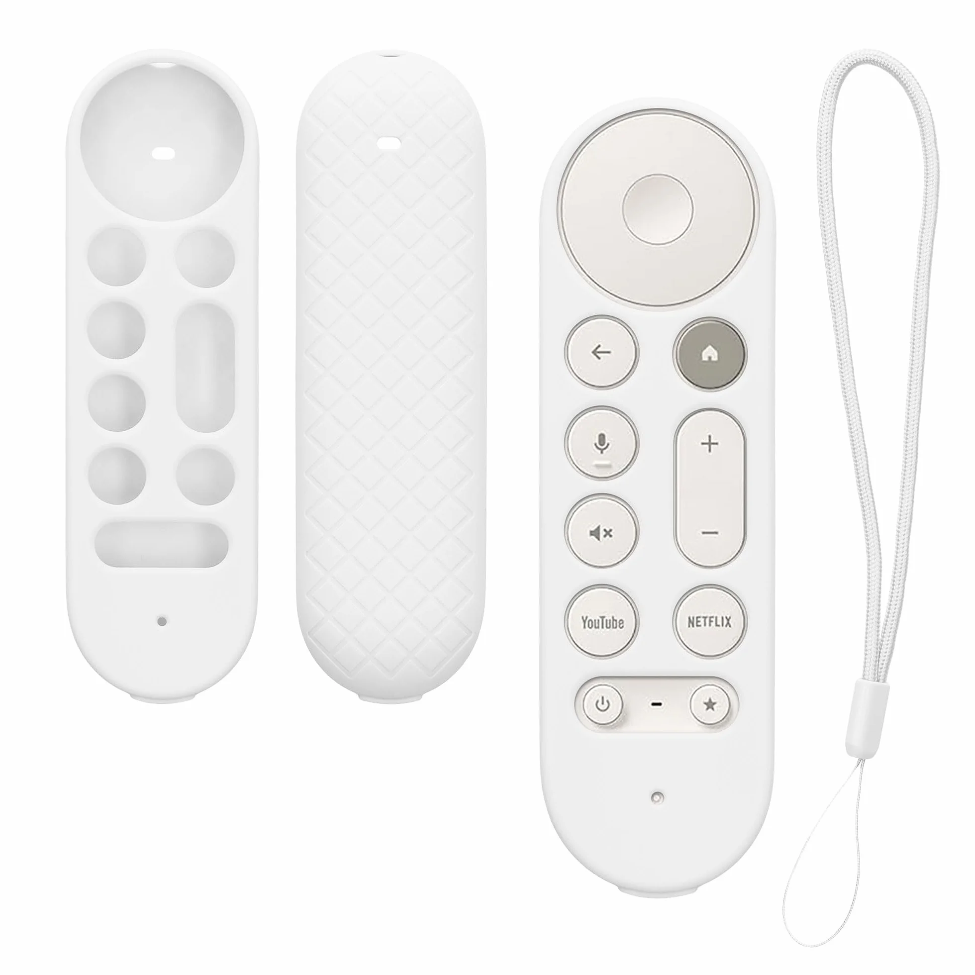 kwmobile Etui do pilota Google TV Streamer 4K Case - silikonowe białe