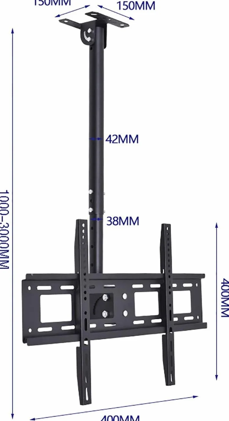 Uniwersalny Stojak Pod Telewizor, Wielofunkcyjny, Regulowany, Sufitowy Uchwyt Do Telewizora, Obrotowy I Pochylany, Pasuje Do Większości Telewizorów Lcd Z Płaskim Ekranem,1m