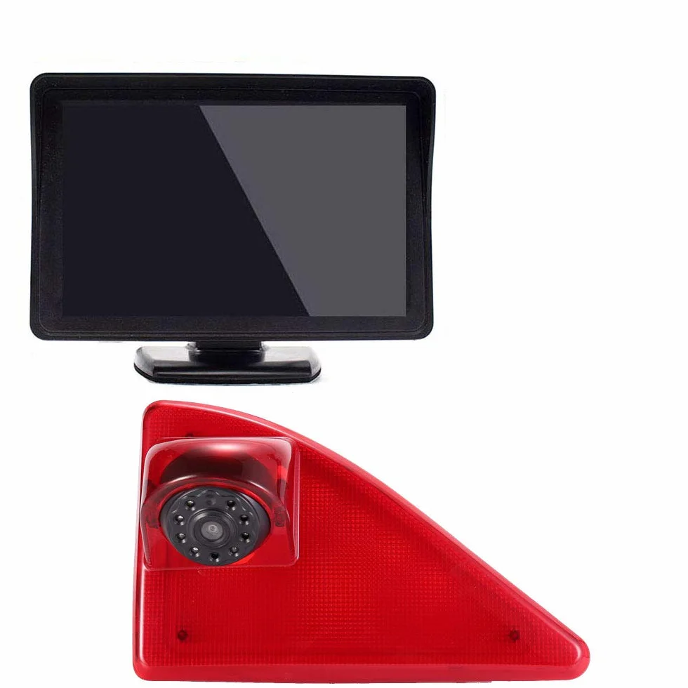 System cofania z kamerą cofania w 3. świetle hamowania światło hamowania kamera + 4,3" TFT LCD monitor do Opel/Vauxhall Movano od 2010/Renault Master od 2010/Nissan NV400 od 2010 r.