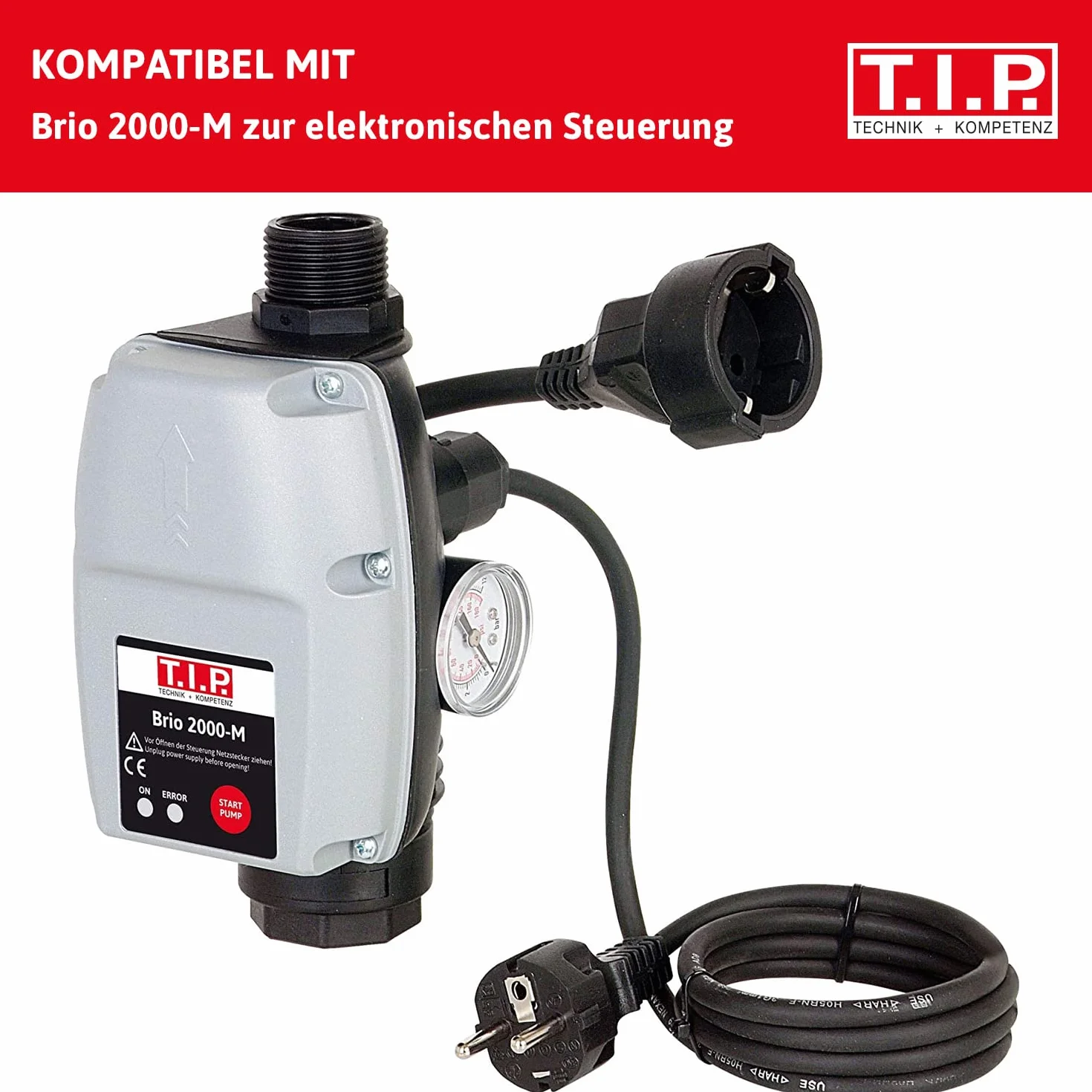 T.I.P. Pompa ogrodowa ze stali nierdzewnej (5 000 l/h, wys. tłocz. 45m, 4,5 bar, 1 200W, samozasysająca, Jet) GP 5000 INOX, 31372