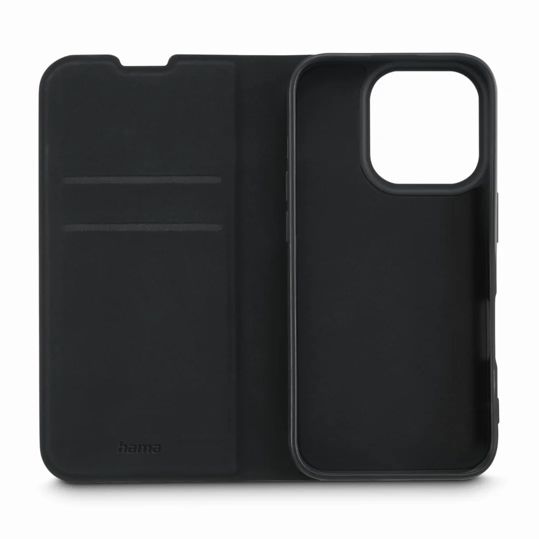 Hama Etui na telefon komórkowy iPhone 16 Pro (etui na telefon komórkowy do postawienia, etui z przegródką na karty, dodatkowa ochrona wyświetlacza i aparatu, z magnesem, etui z klapką, miękkie,