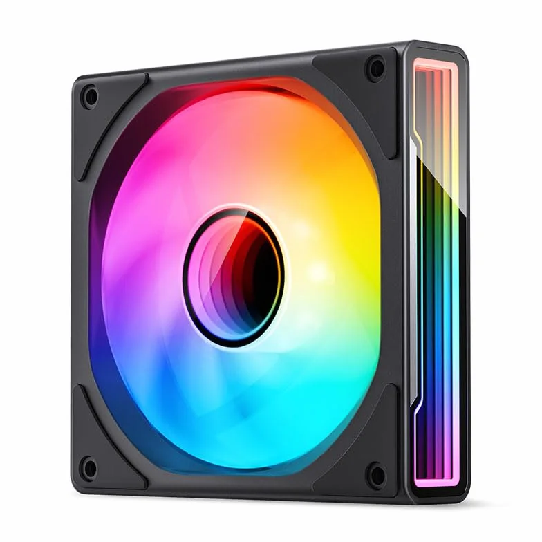 Jonsbo ZK-120B ARGB PWM wentylator 120 mm, 3 sztuki, czarny – cichy i mocny, RGB, 2200 obr./min