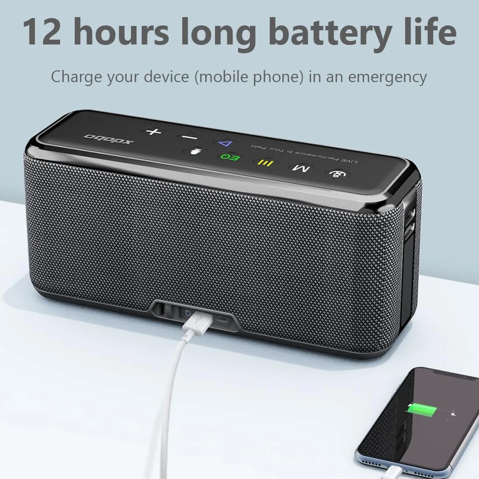 xdobo Głośnik Bluetooth X8 Max, wyjście 100 W, 12 godzin odtwarzania, Bluetooth 5.0