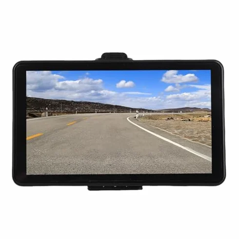 Nawigator GPS, 7-calowy Ekran Dotykowy HD Nawigacja GPS ze Wskazówkami Głosowymi dla Win CE6.0, 256MB R AM 8GB ROM, Przenośny System GPS dla Samochodów Ciężarowych Autobusów
