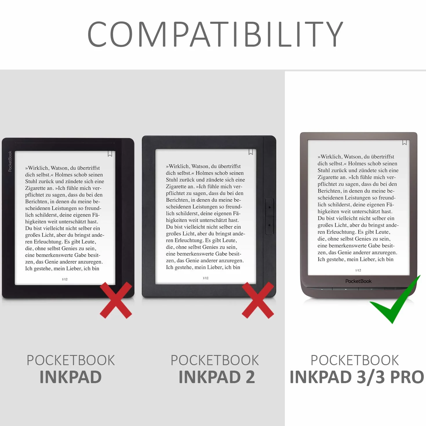 kwmobile, etui kompatybilne z Pocketbook InkPad 3/3 Pro/Color/Vivlio InkPad 3 - etui z tkaniny na eReader - niebieskie
