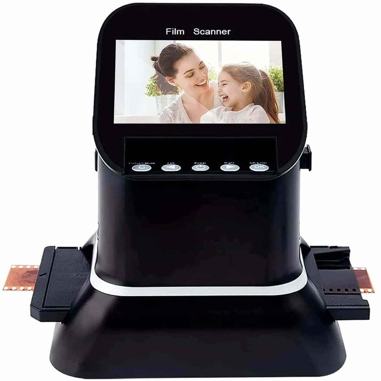 Cyfrowy skaner folii o wysokiej rozdzielczości 120 obsługuje 5 rozmiarów folii 120 z wyświetlaczem LCD 1080p, konwertuje 35 mm, 135, 126, 127 negatywów i slajdy na cyfrowy