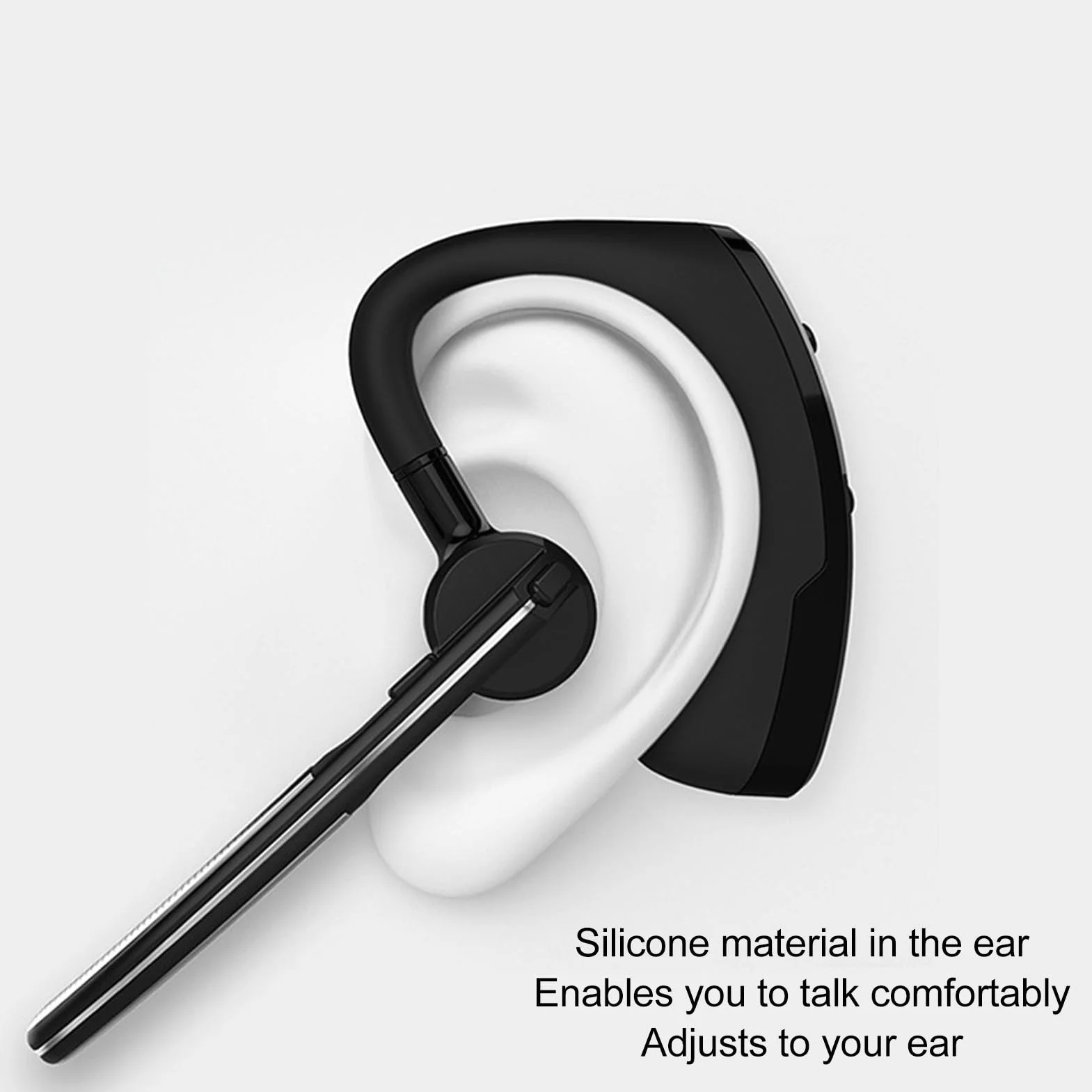 Słuchawki Bluetooth, bezprzewodowy zestaw głośnomówiący z mikrofonem, redukcja szumów, pojedyncze ucho, zestaw słuchawkowy Bluetooth, do telefonu, biznesu, biura, telefonu komórkowego