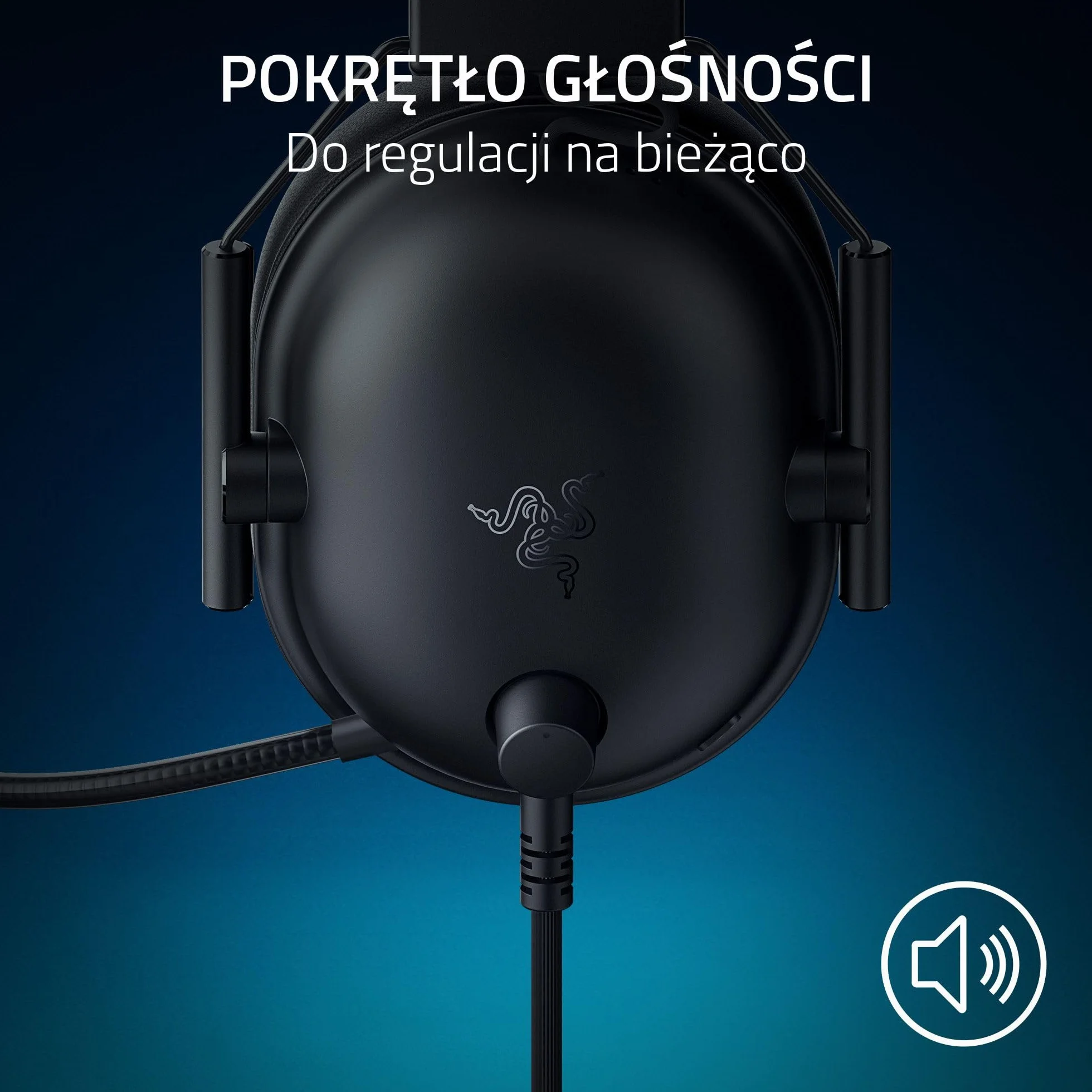 Razer Blackshark V2 X (PlayStation) - przewodowy e-sportowy zestaw słuchawkowy do konsoli PlayStation (240g, mikrofon kardioidalny, przetworniki 50mm, pasywna redukcja szumów, złącze 3,5mm) Czarny