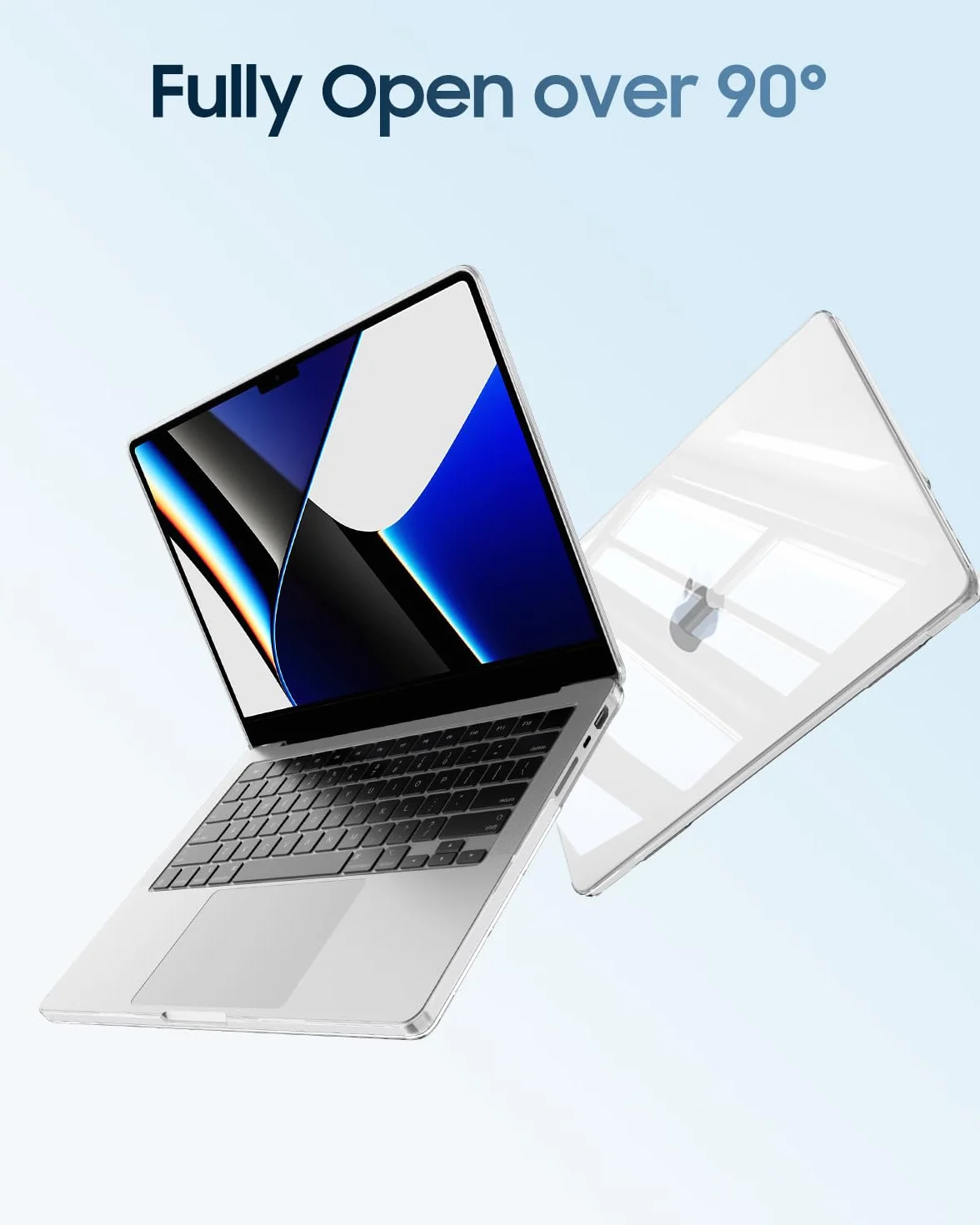 Fintie Etui ochronne kompatybilne z MacBook Pro 14 cali M5 M4 M3 M2 M1 Pro/Max (2026-2021) Przezroczyste