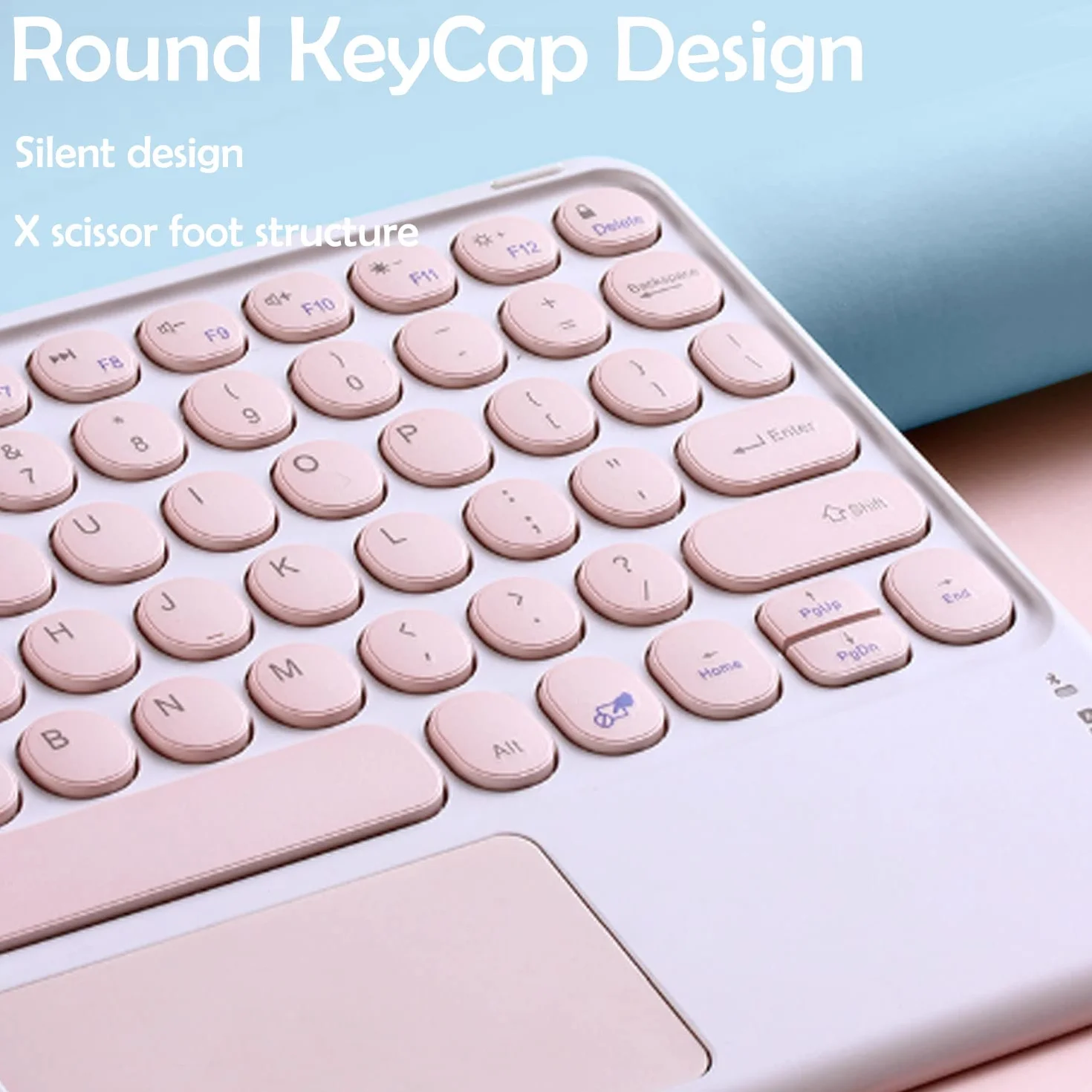 TouchPad etui na klawiaturę z myszką do Xiaomi RedMi Pad 10,6 cala 2022, etui folio klawiatura z magnetycznie odłączaną klawiaturą bezprzewodową do tabletu RedMi Pad 10,61" wydany 2022, czarny