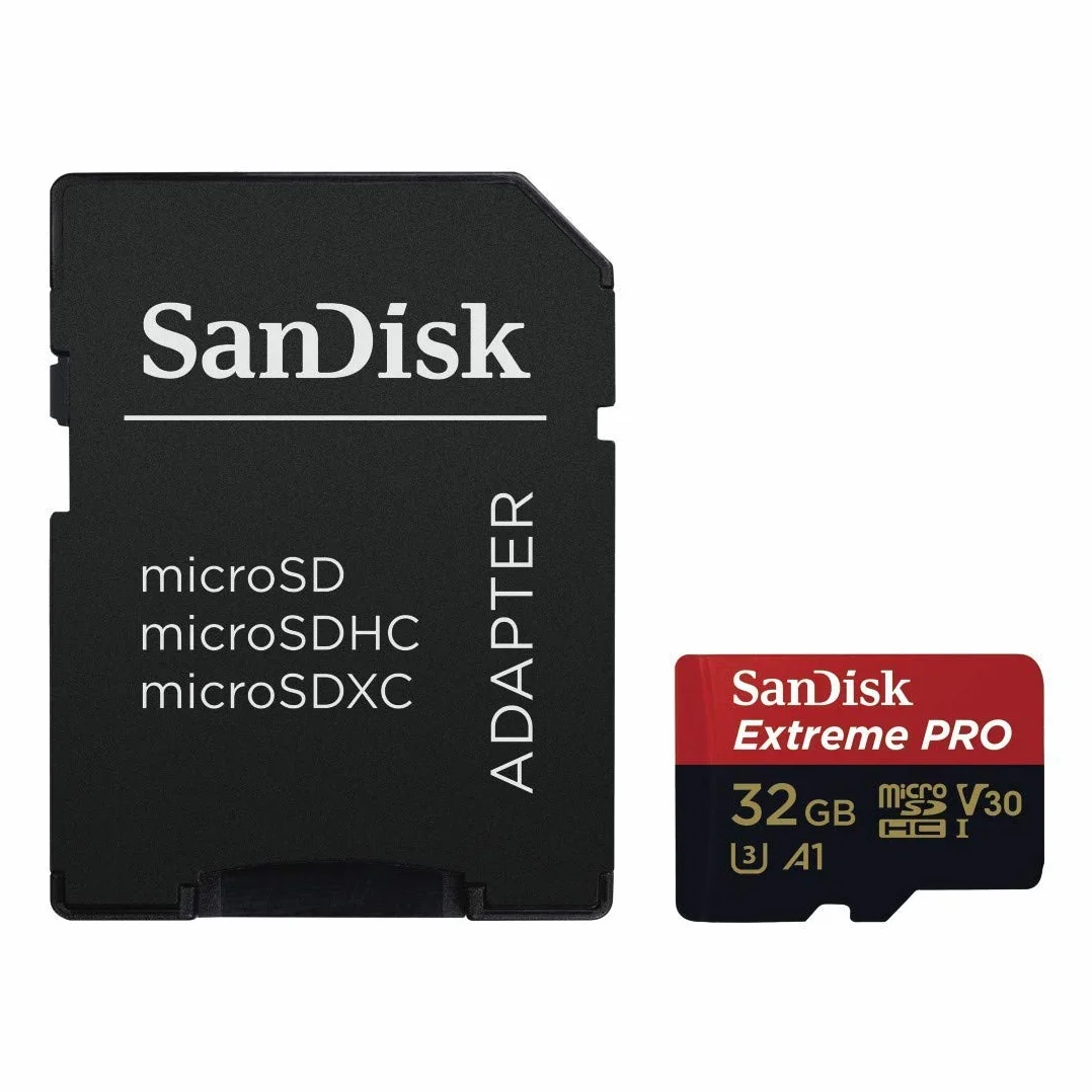 Sandisk Extreme Pro SDSQXCG-032G-GN6MA, Karta MicroSD, 32 GB, Czarny/Czerwony