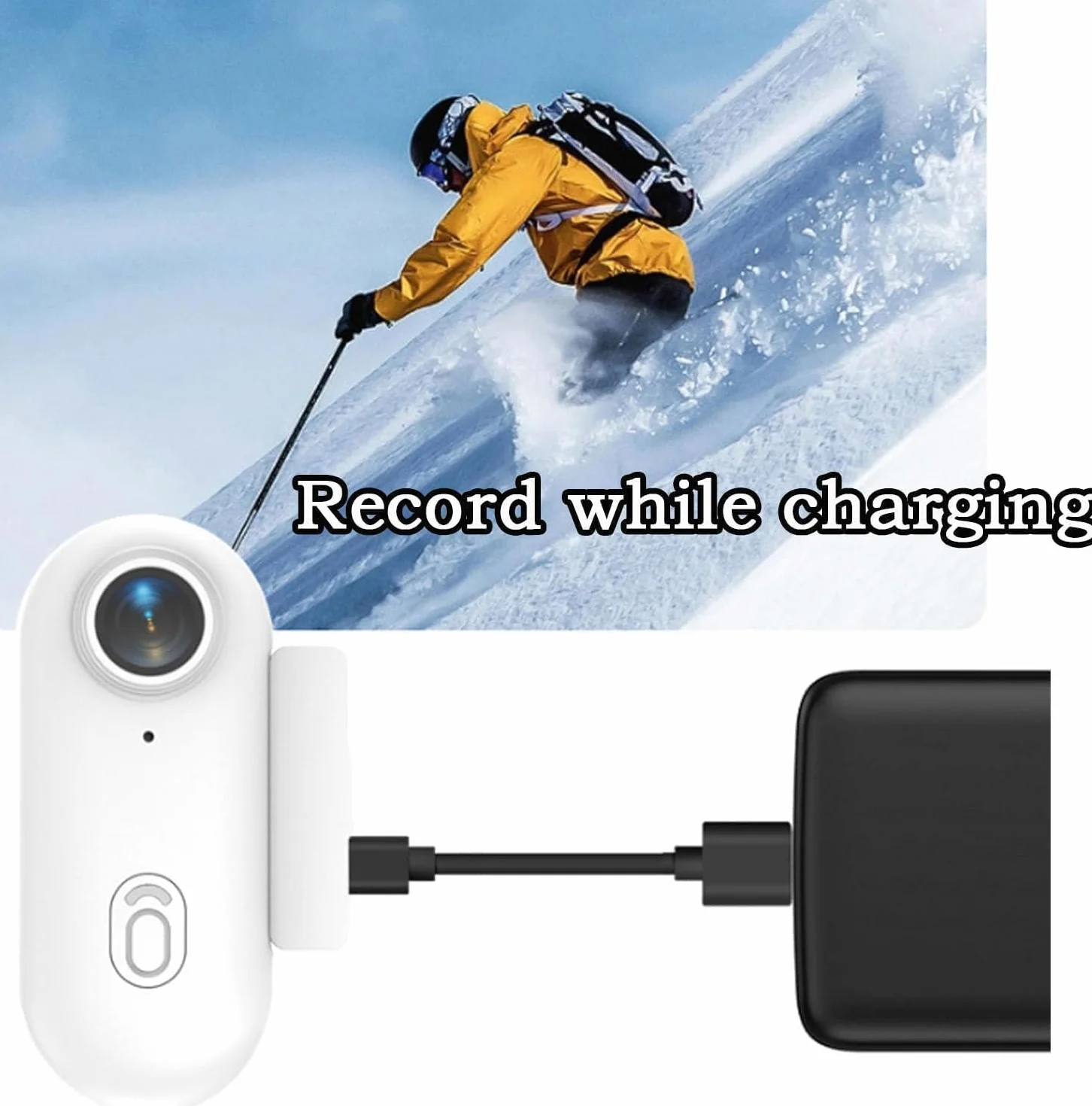 Motiontrail Kamera Nexo25, szeroki kąt 120°, przenośna mini kamera sportowa 4K/1080p o wysokiej rozdzielczości z klipsem magnetycznym i wodoodporną obudową, obrót o 360°, do POV, nurkowania, jazdy na