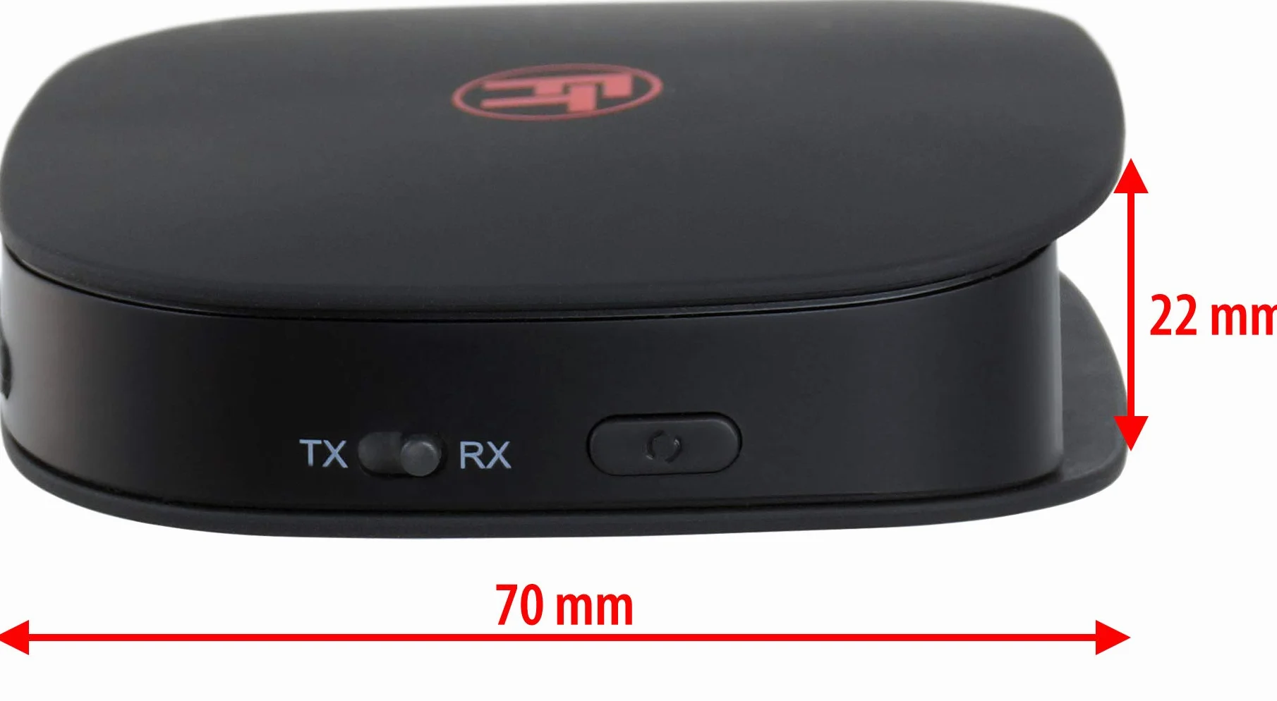 FeinTech Bluetooth 5.0 odbiornik audio aptX HD niskie opóźnienie Toslink SPDIF, czarny | wbudowany akumulator, AUX SPDIF Toslink