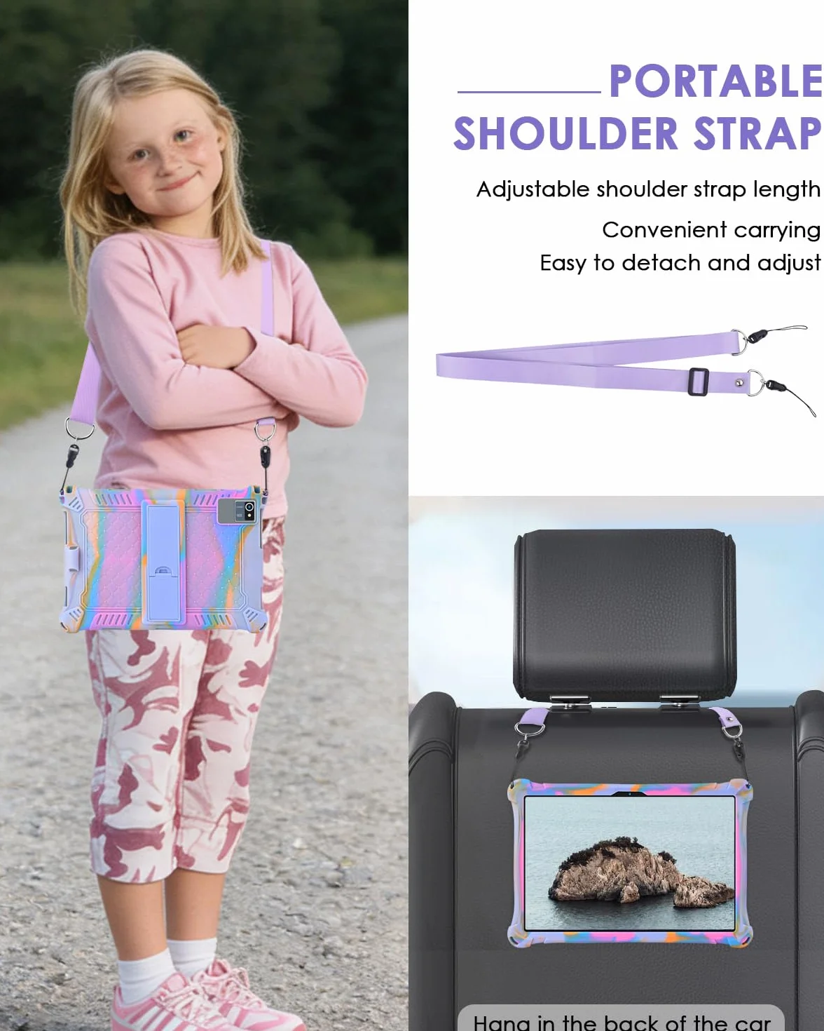 KATUMO Universalne Twarde Etui z Silikonu dla Tabletów 10,1 cali, Etui dla JIKOCXN C30 / DEERTiME E6 / ZONKO/DOOGEE U10 / SKYEGG K11 tabletów 10 cala, z Pióro i Pasek na Ramię