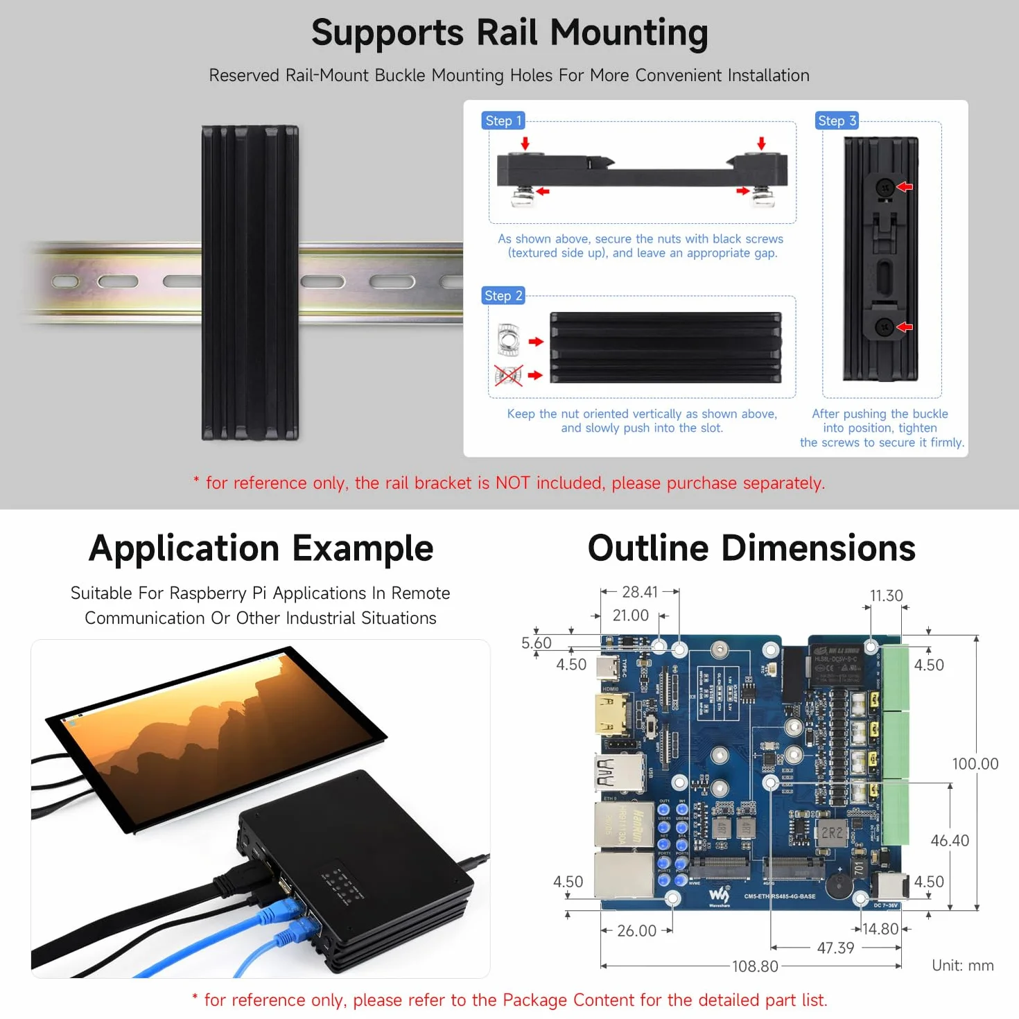 Waveshare Gigabit/2.5G Dual Ethernet Multi-Function Expansion Board Based on Raspberry Pi CM5 (NOT Included),RS485, 4G/5G Module and 4K Display Output, Board Only