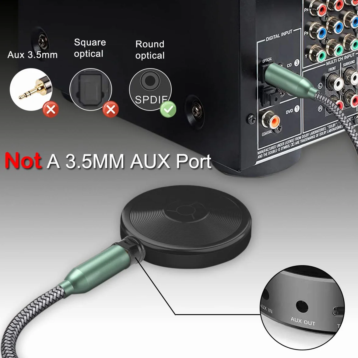 6 szt. Fiber Optic Toslink to 3,5 mm Mini Toslink Digital Jack Plug Adapter, żeński do męskiego Mini Optical Audio Connector, prawy kąt 90 stopni konwerter do Toslink Mini Toslink Cable