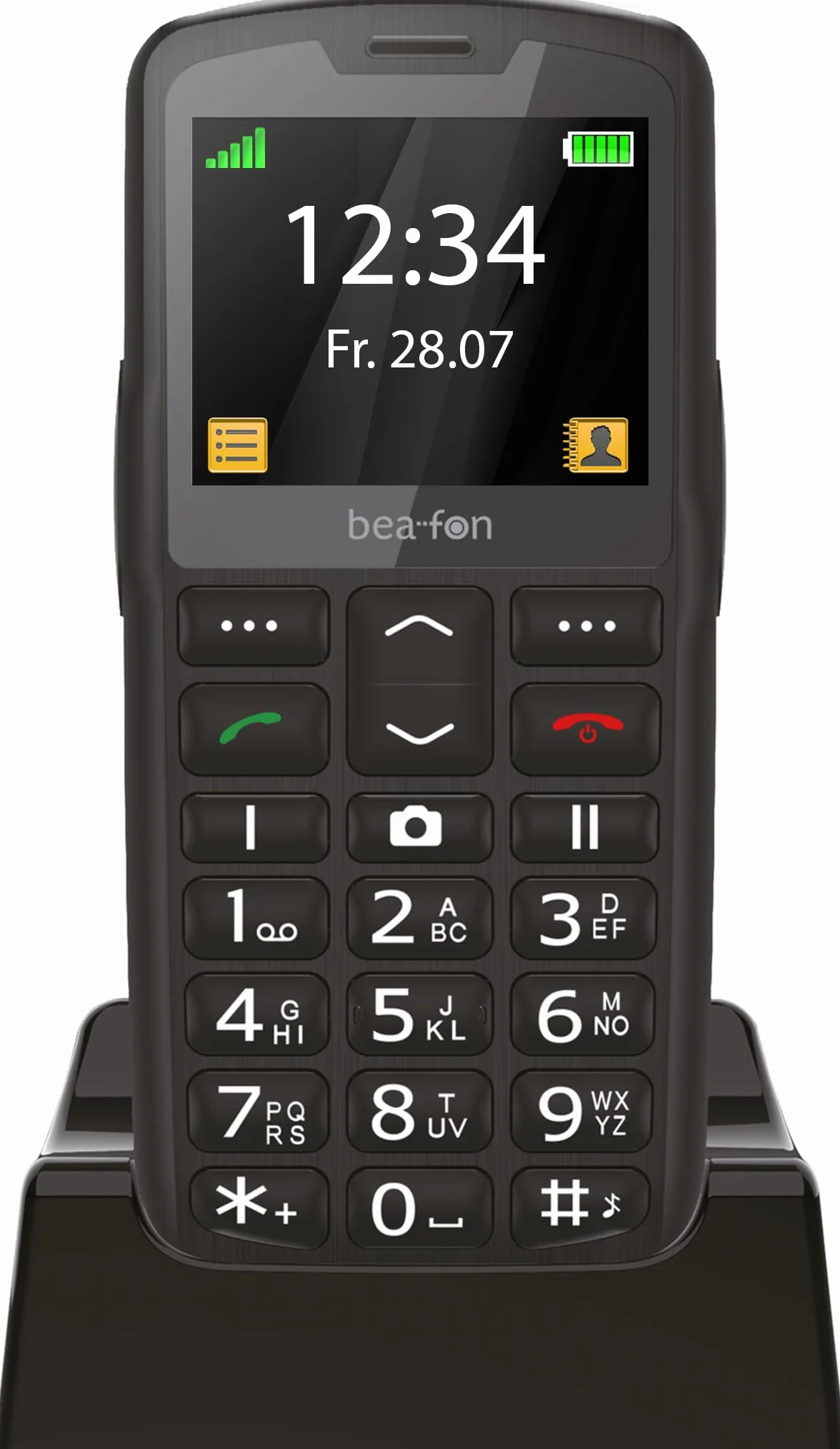 Beafon, SL260, Silverline, telefon komórkowy, bartype, telefon z przyciskami, telefon dla seniora, przycisk alarmowy SOS, 2,2" (5,58 cala), srebrny