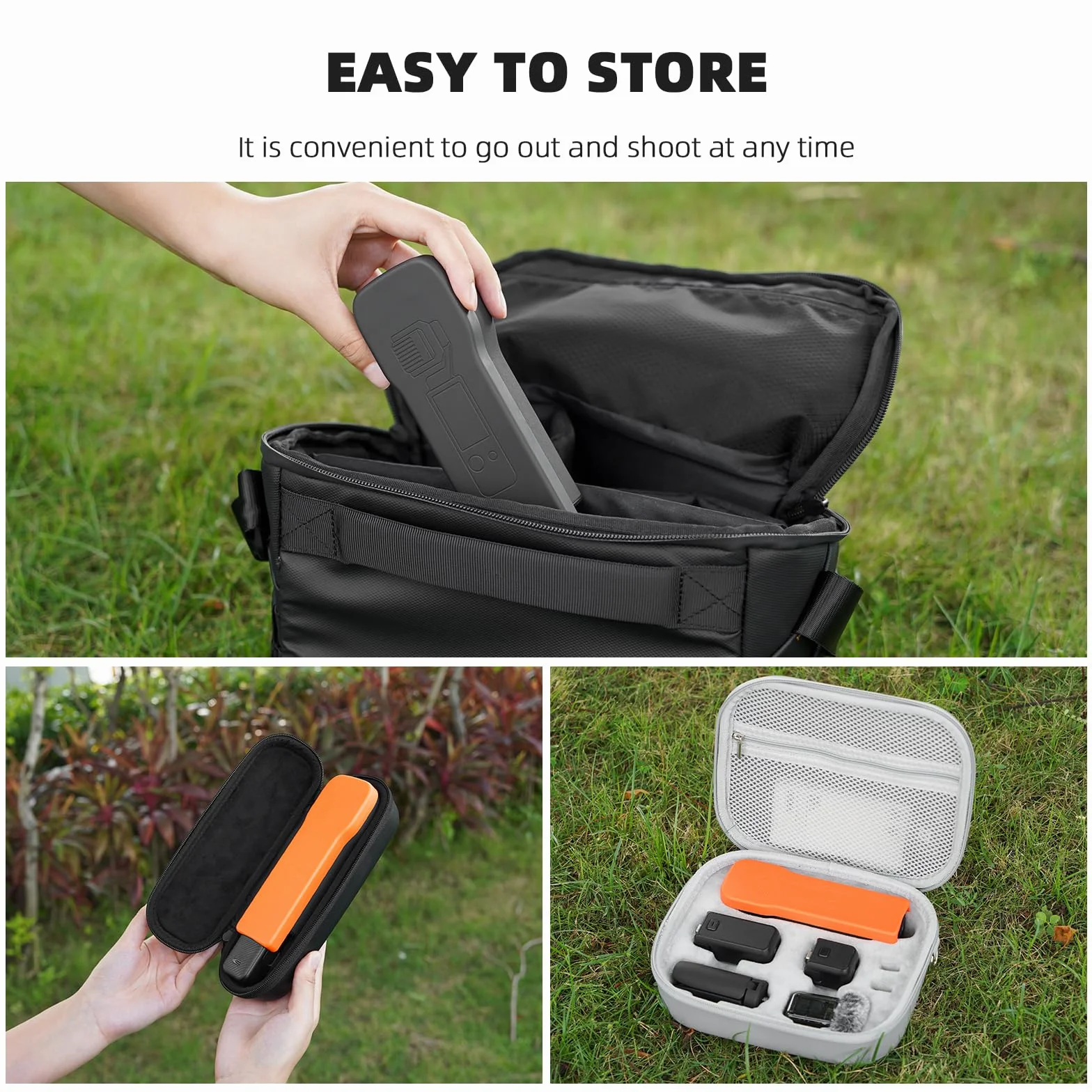 BRDRC Pocket 3 Cover Case for DJI Osmo Pocket 3 Creator Combo, twardy futerak ochronny