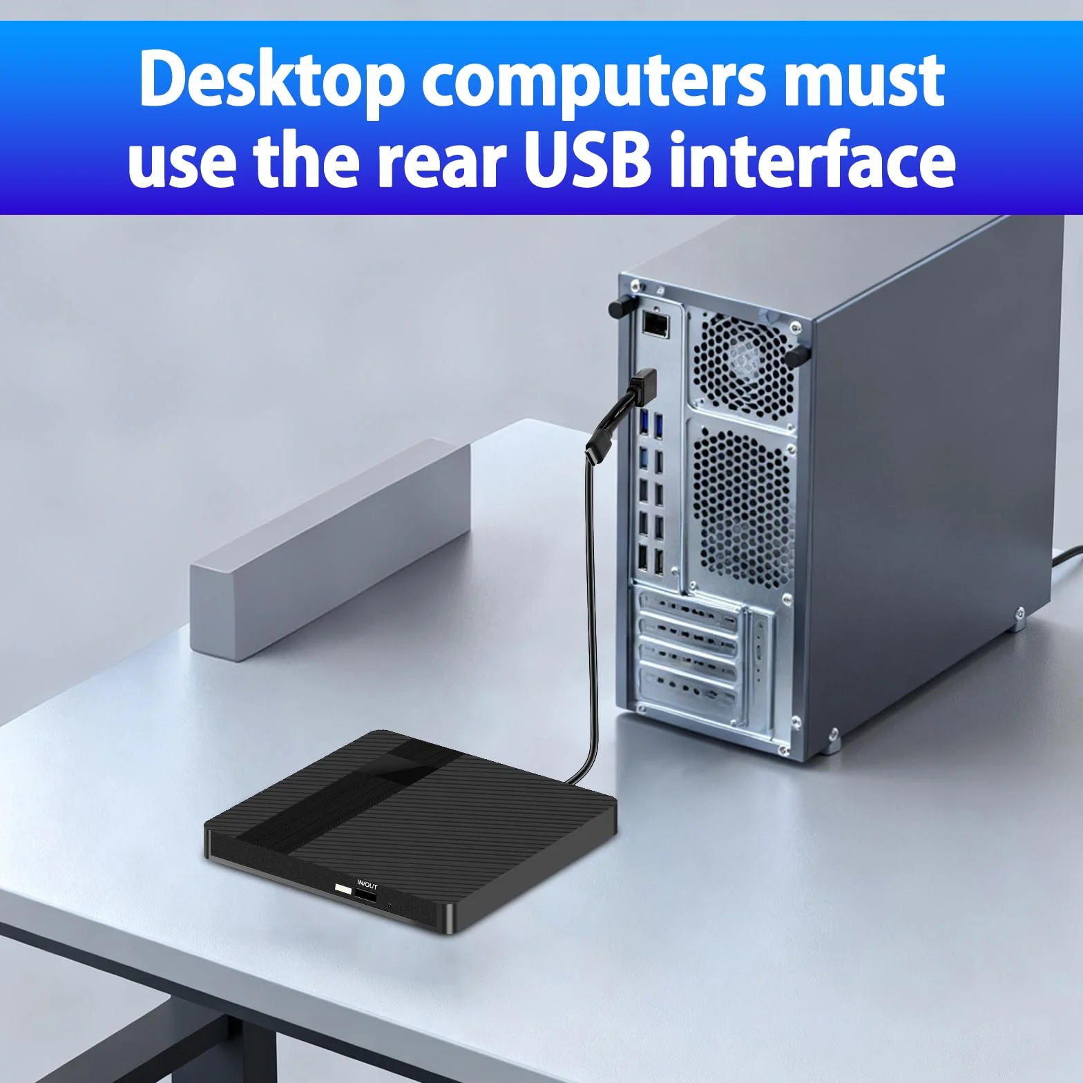 Zewnętrzny napęd CD/DVD USB 3.0 Typ-C Nagrywarka +/-RW Przenośny do laptopów i komputerów Mac OS Windows 11/10/8/7/XP Linux