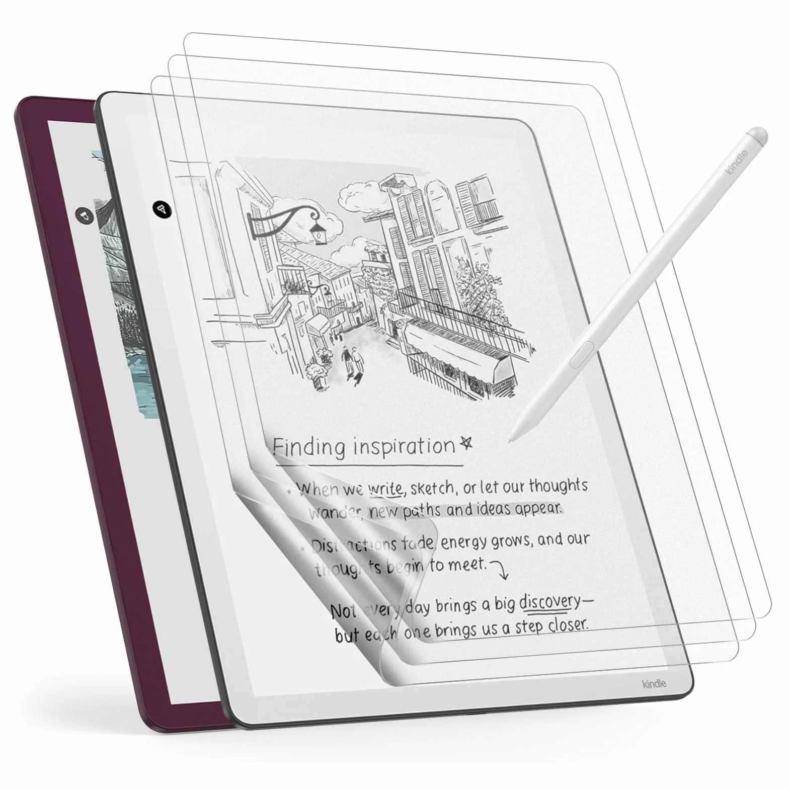 MoKo 3 Pack Paper Feel Screen Protector for 11" Kindle Scribe Colorsoft, Kindle Scribe 3rd Generation 2025 Accessories, Writing Drawing Notetaking, High Clarity Matte PET Film, Case Friendly