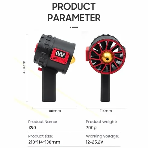 Elektryczny pistolet do dmuchawy, 3000 W z ciągiem 5000 G, 3 regulowane prędkości, przenośny wentylator strumieniowy do samochodu, komputera, klawiatury, czyszczenia obiektywów