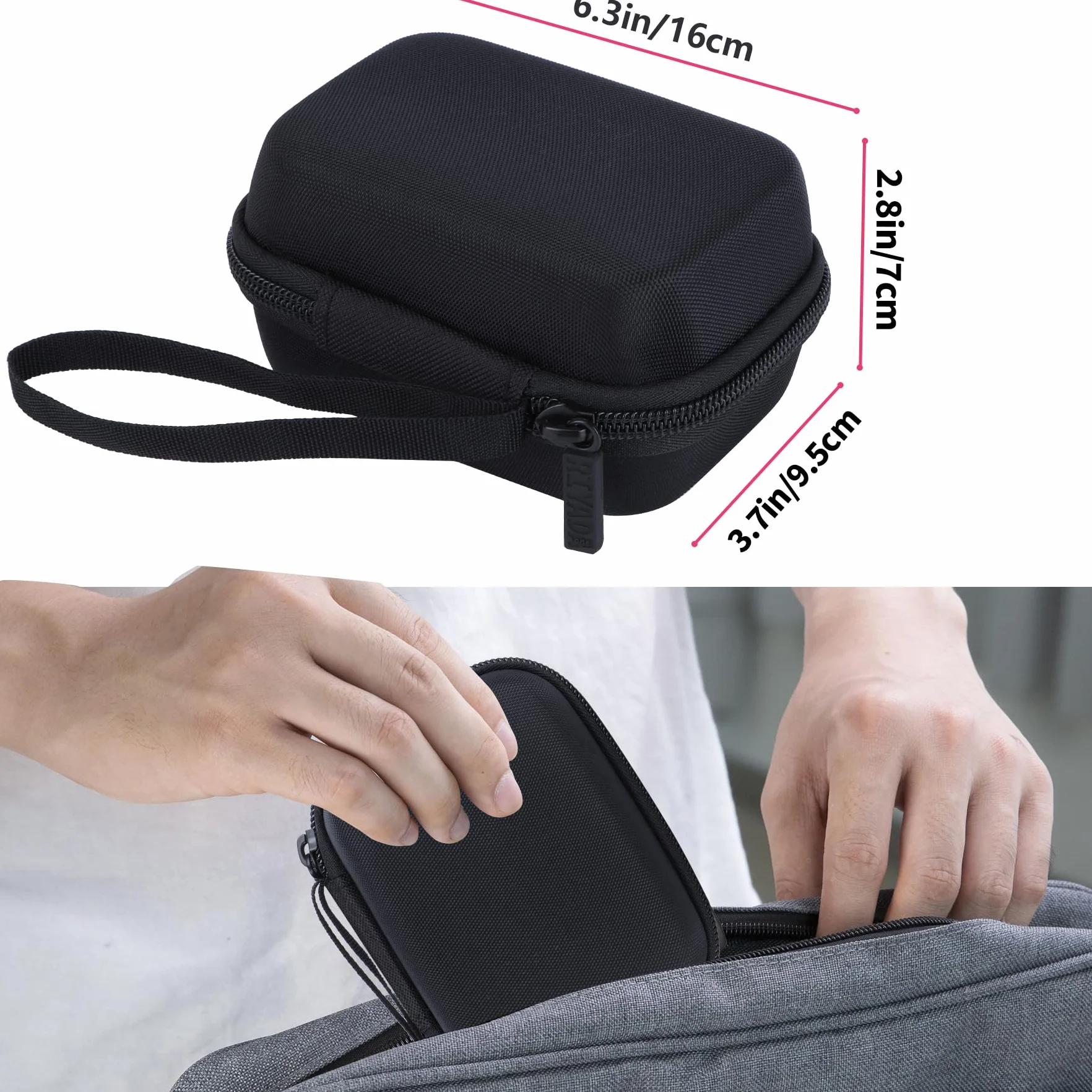 Twarde etui kompatybilne z kompaktowym aparatem Kodak Pixpro FZ55 / FZ45 / FZ53 / FZ43 / FZ41, Czarny, Klein bis Mittelgroß, Etui