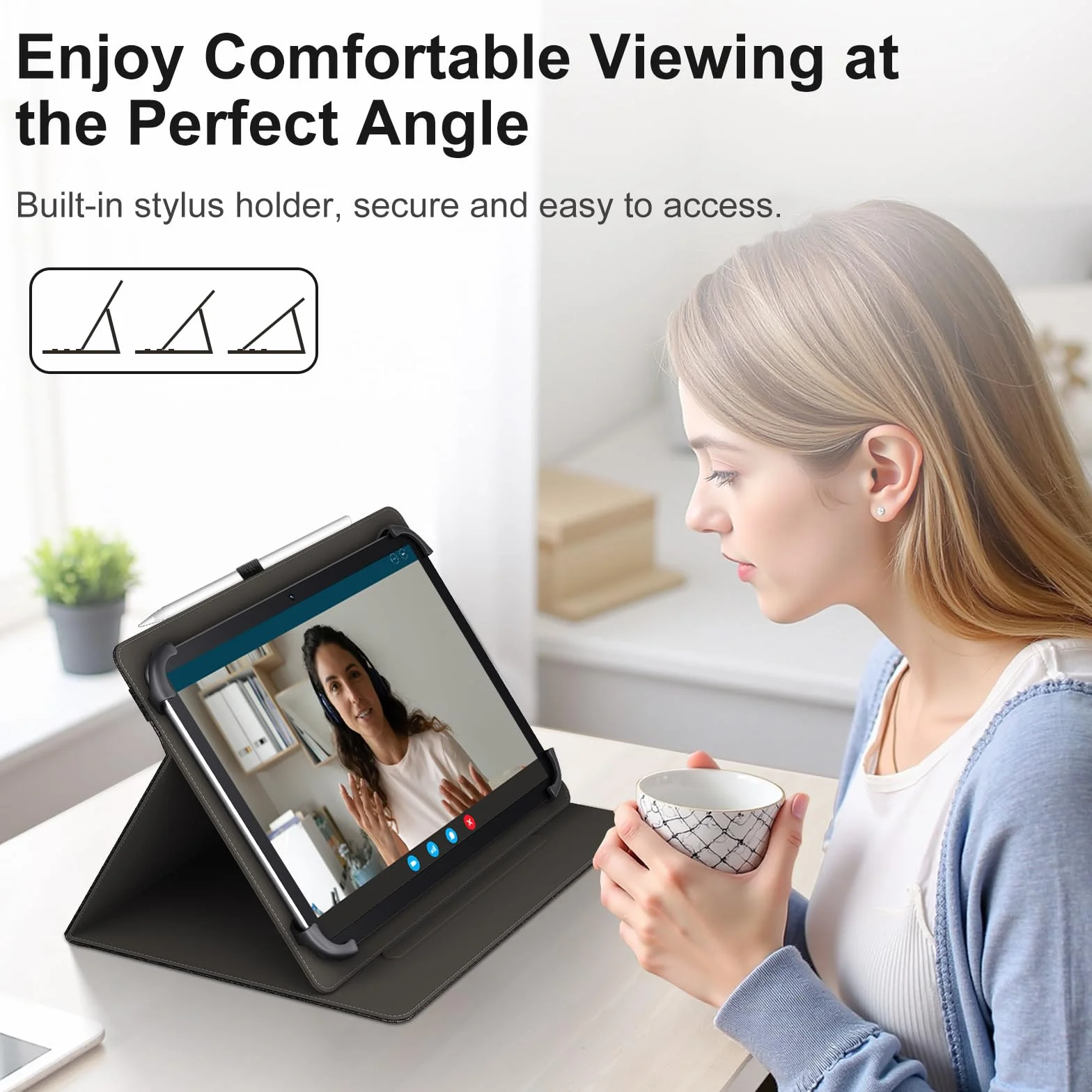 Uniwersalne etui na tablet 27.9 cm, pokrowiec ochronny ze skóry PU z kieszenią na iPada, Lenovo