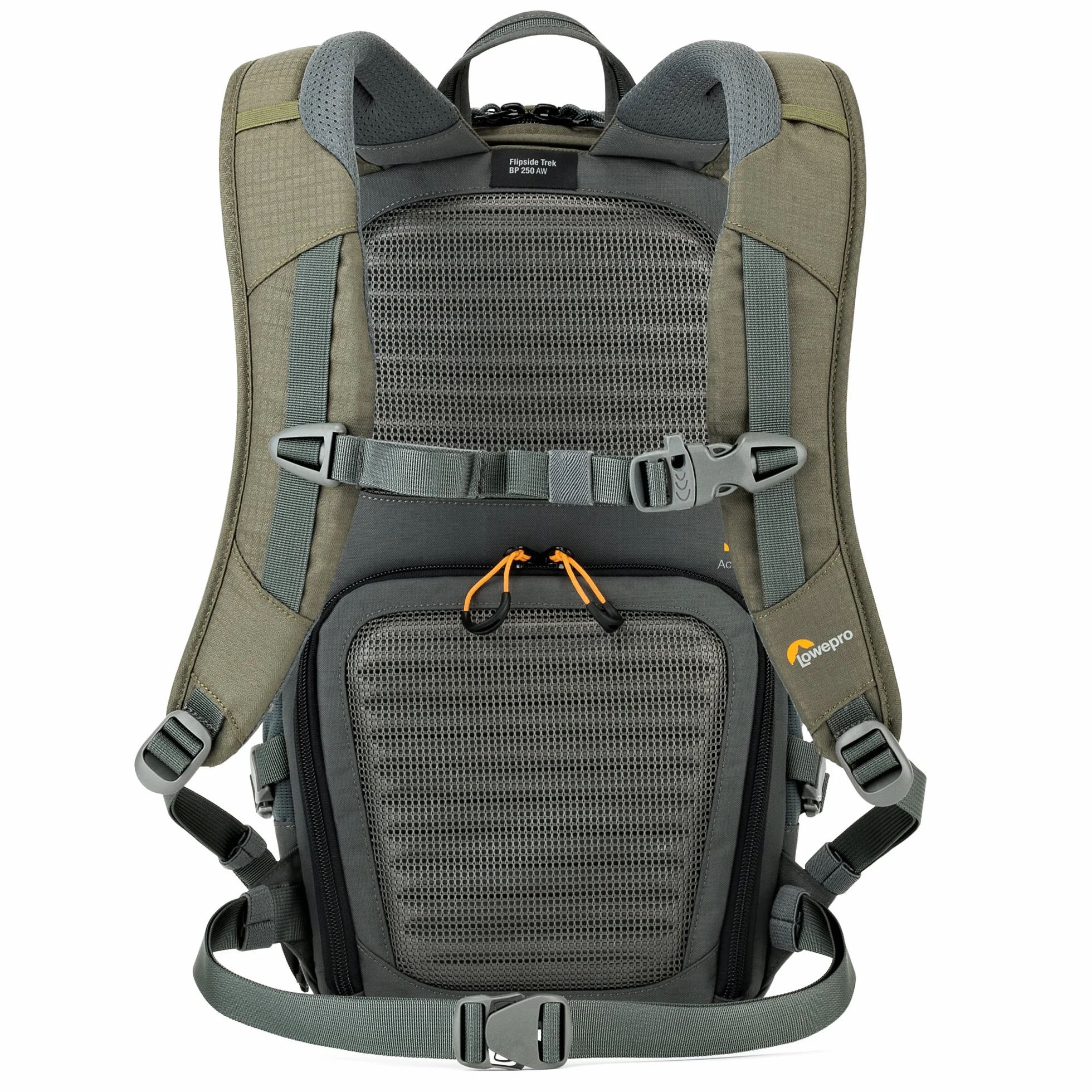 Lowepro LP37014-PWW, Flipside Trek BP 250 AW plecak na aparat z systemem zawieszenia ActiveZone, przegródka na tablet, szary/ciemnozielony