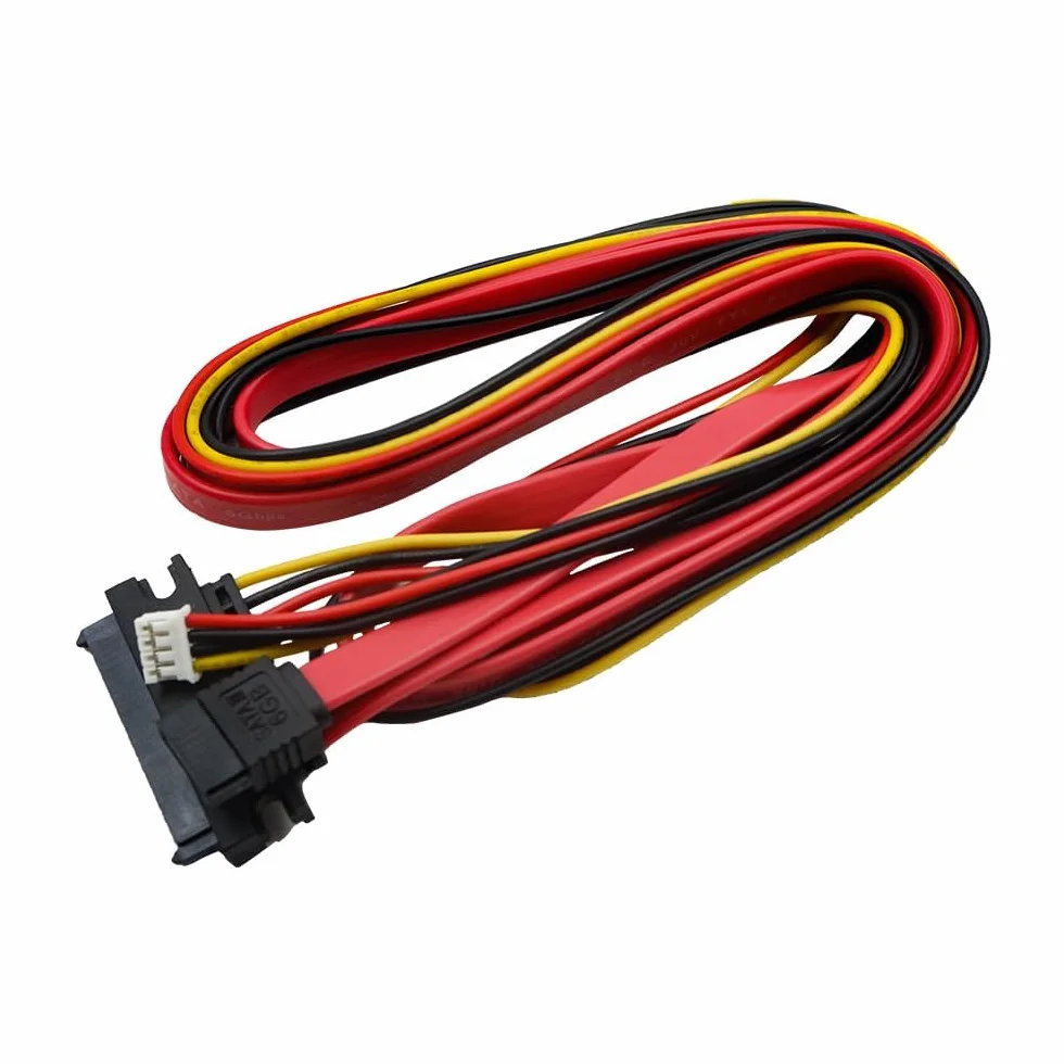 Namvo kabel zasilający dysk twardy zintegrowany, Mini-Ph2.0 4-pinowe gniazdo i SATA 3.0 wtyczka na SATA 22-pinowe (7+15-pinowe) kabel danych SATA 3 6 Gbit/s