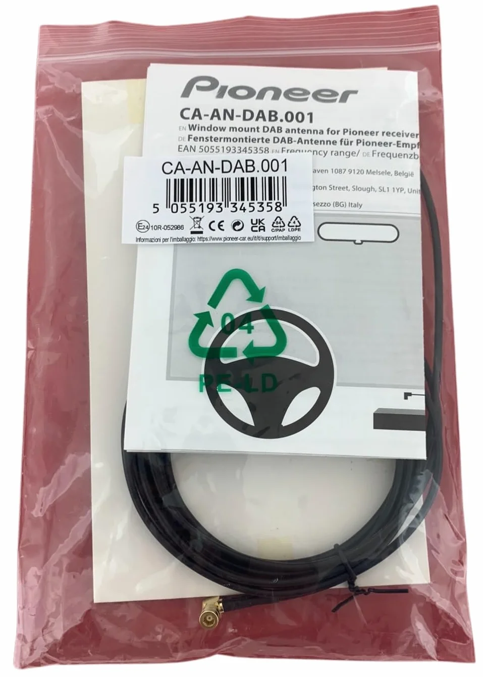 Pioneer CA-AN-DAB.001 Antena Tarczowa Czarny