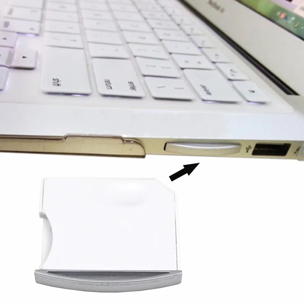 Zestaw kart micro SD TF na SD mini adapter do dodatkowej pamięci MacBook Air/Pro/Retina biały