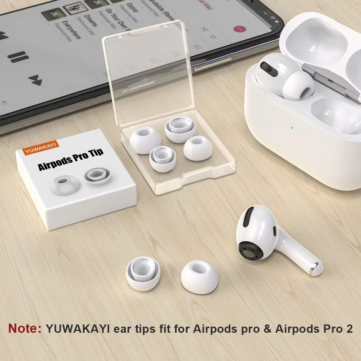 [4 pary] Wymienne końcówki do słuchawek Airpods Pro (XS/S/M/L)