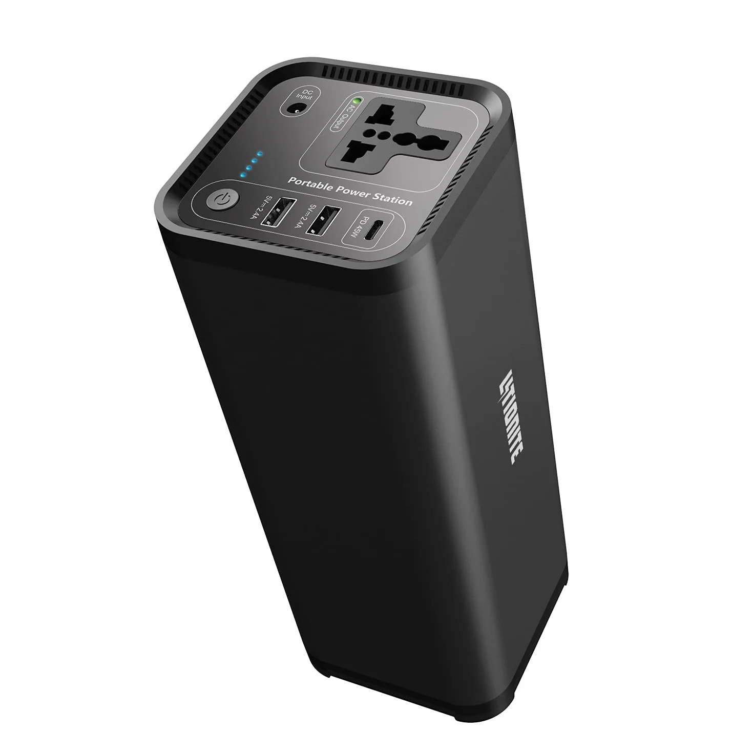 LITIONITE Hurakan 200W / 46.400mAh Power Bank Zewnętrzna bateria Mały przenośny generator prądu - 1x Gniazdo zasilania - 2x USB - 1x PD Type-C - Ładowarka do smartphone/laptop/drone/tablet/CPAP