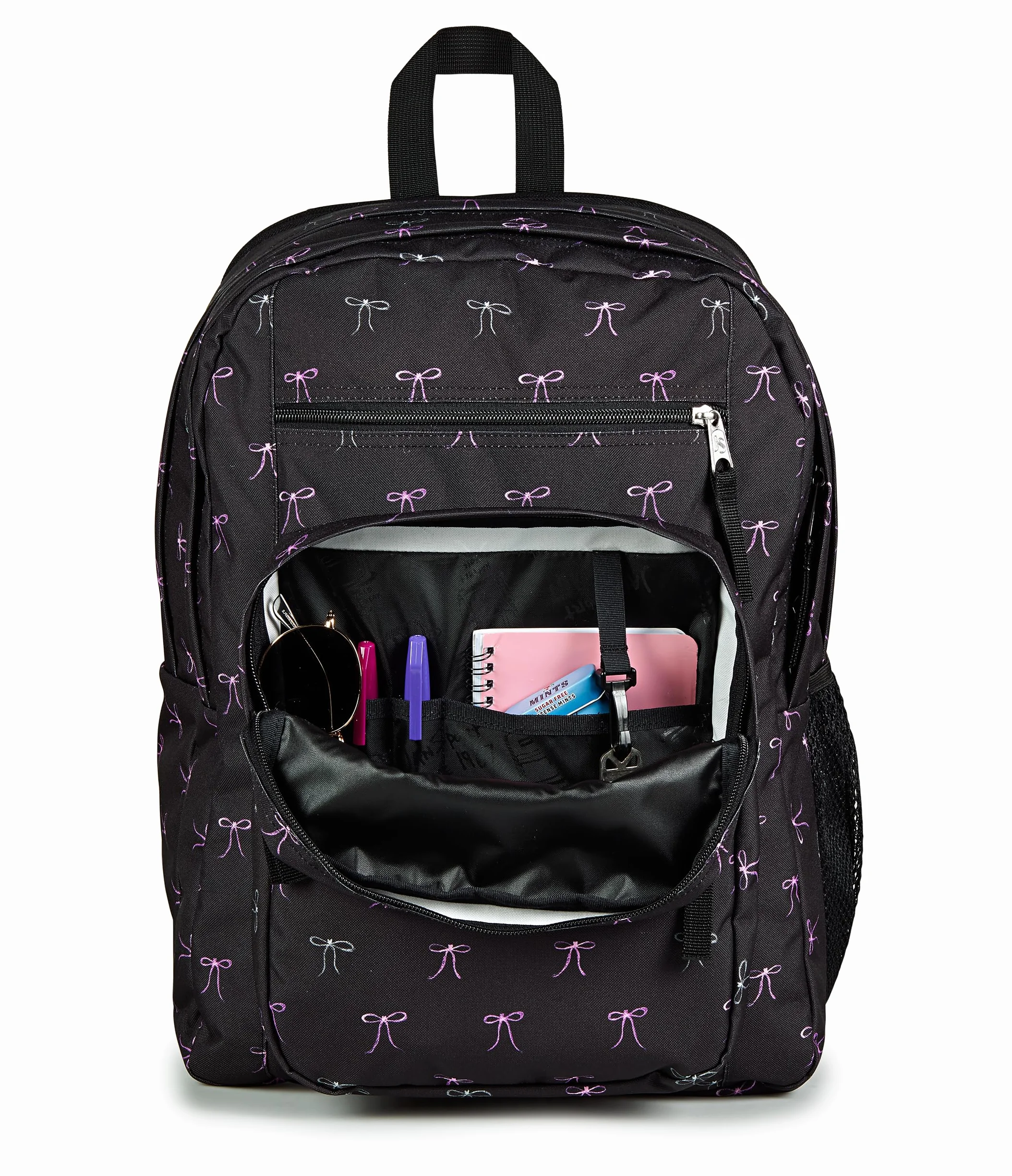 JanSport Plecak na laptopa – torba na komputer z 2 przegródkami, ergonomiczne paski na ramię, pokrowiec na laptopa 38.1 cm, uchwyt holowniczy, złe kokardki
