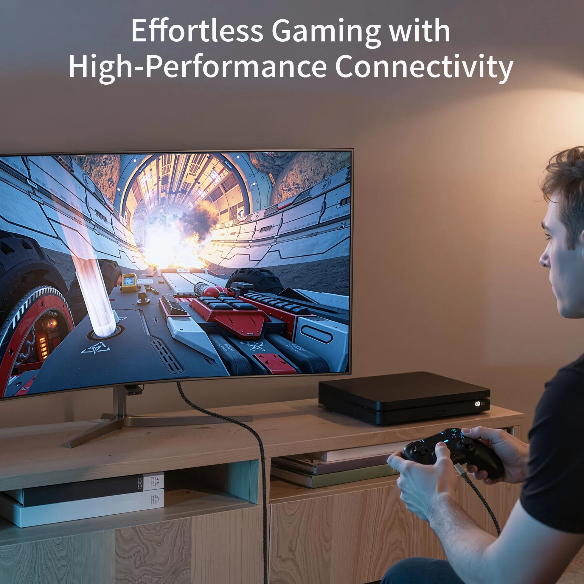 kabel USB c długi 5m Kompatybilny z Thunderbolt 4/3 Transmisja danych 20 Gbps USBC 3.2, szybkie ładowanie 100 W, 4K@120Hz/ 60Hz, 8K@30Hz USB C kabel wideo do monitora, Dell XPS, VR