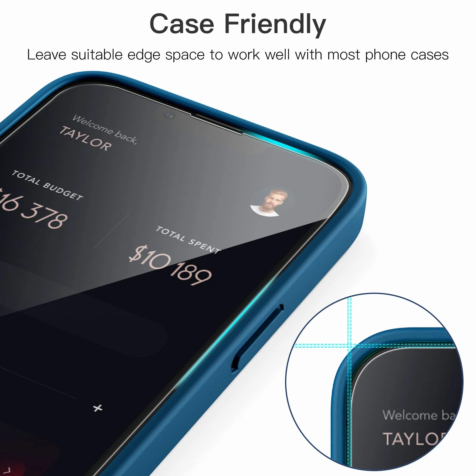 JETech Pełny Pokrycie Ochraniacz Ekranu dla iPhone 17e (2026) / iPhone 16e / iPhone 13/13 Pro, Screen Protector 9H Szkło Hartowane Film Folia, HD Przezroczyste, 6,1 Cala Wyświetlacz, 3 Sztuki