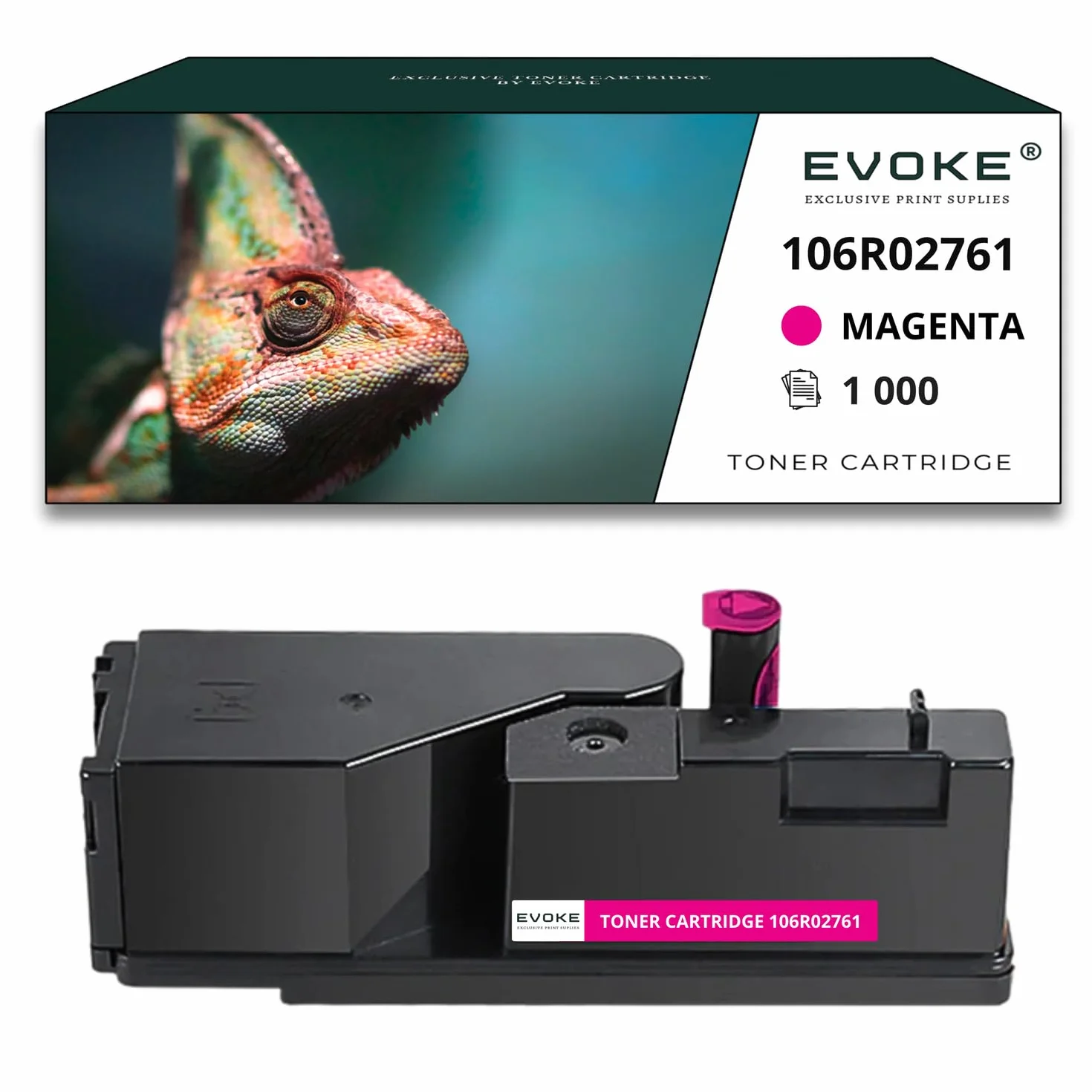 EVOKE 106R02763 + 106R02762 + 106R02761 + 106R02760 Toner Kompatybilny z Xerox XEROX Phaser 6020 6020BI 6022 6027 WorkCentre 6025 (Zestaw CMYK) 5000 Stron